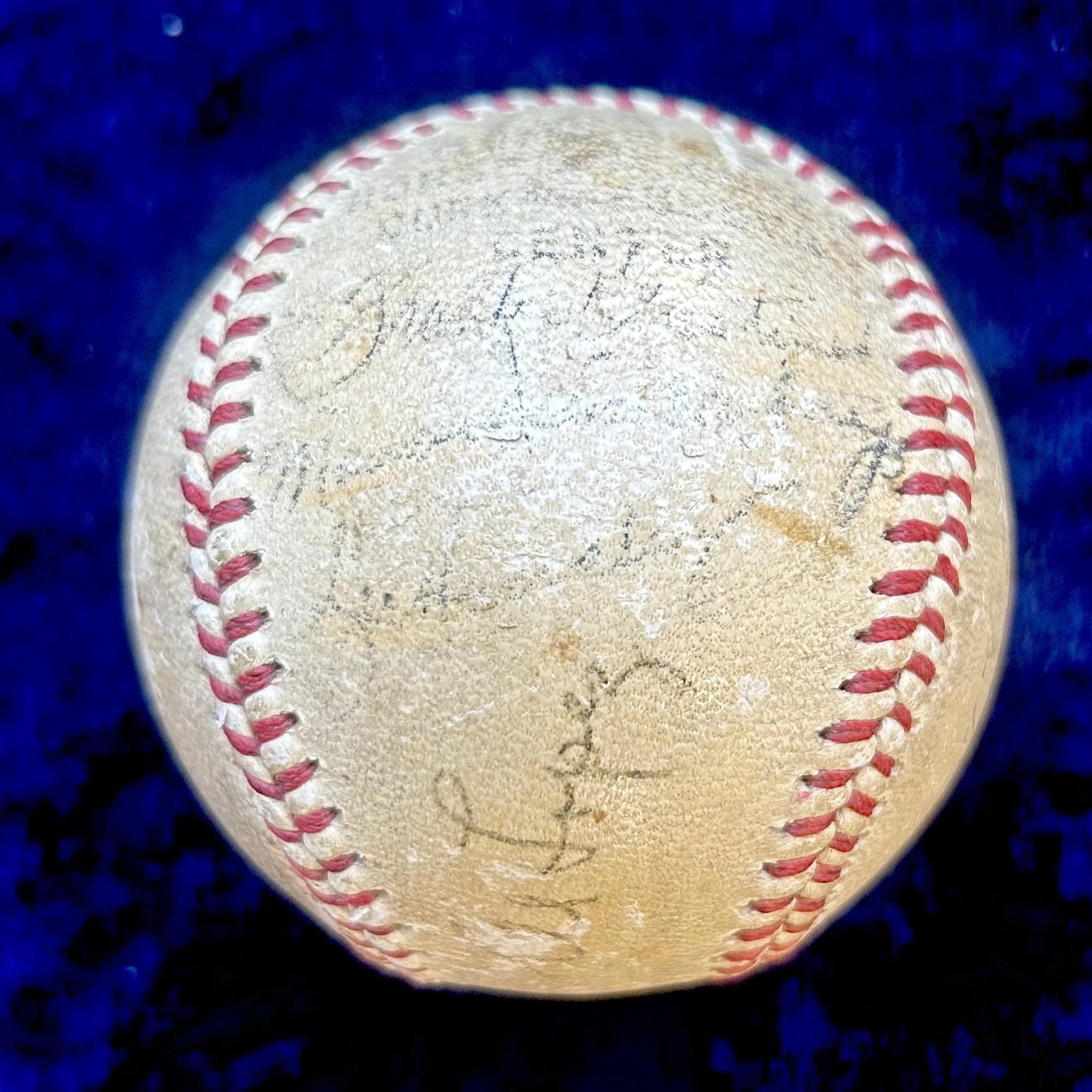 Honus Wagner and Al Lopez MLB Legends 1940s Signed Official League Baseball. JSA