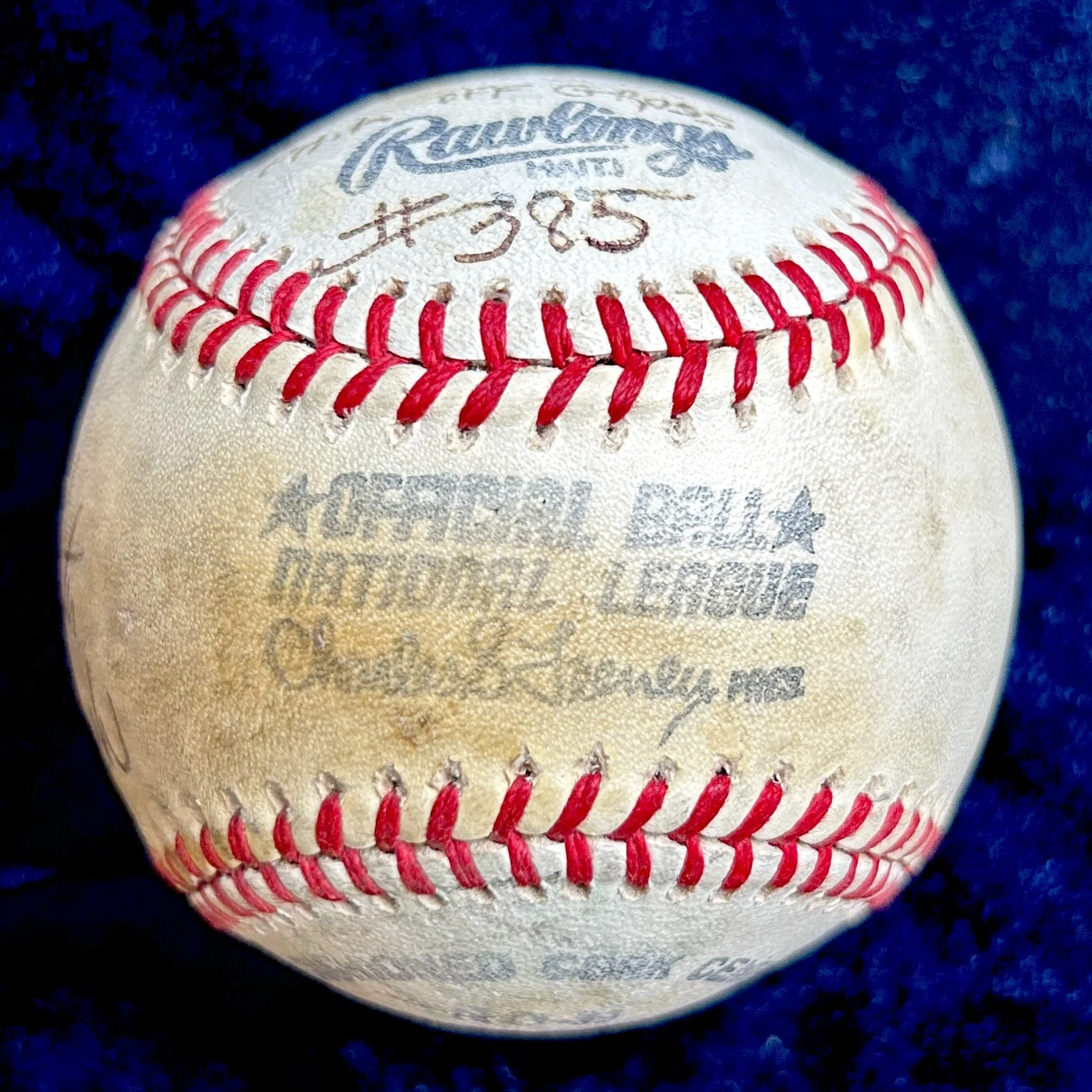 Johnny Bench "Catch Ya Later" Signed Official National League Baseball. PSA