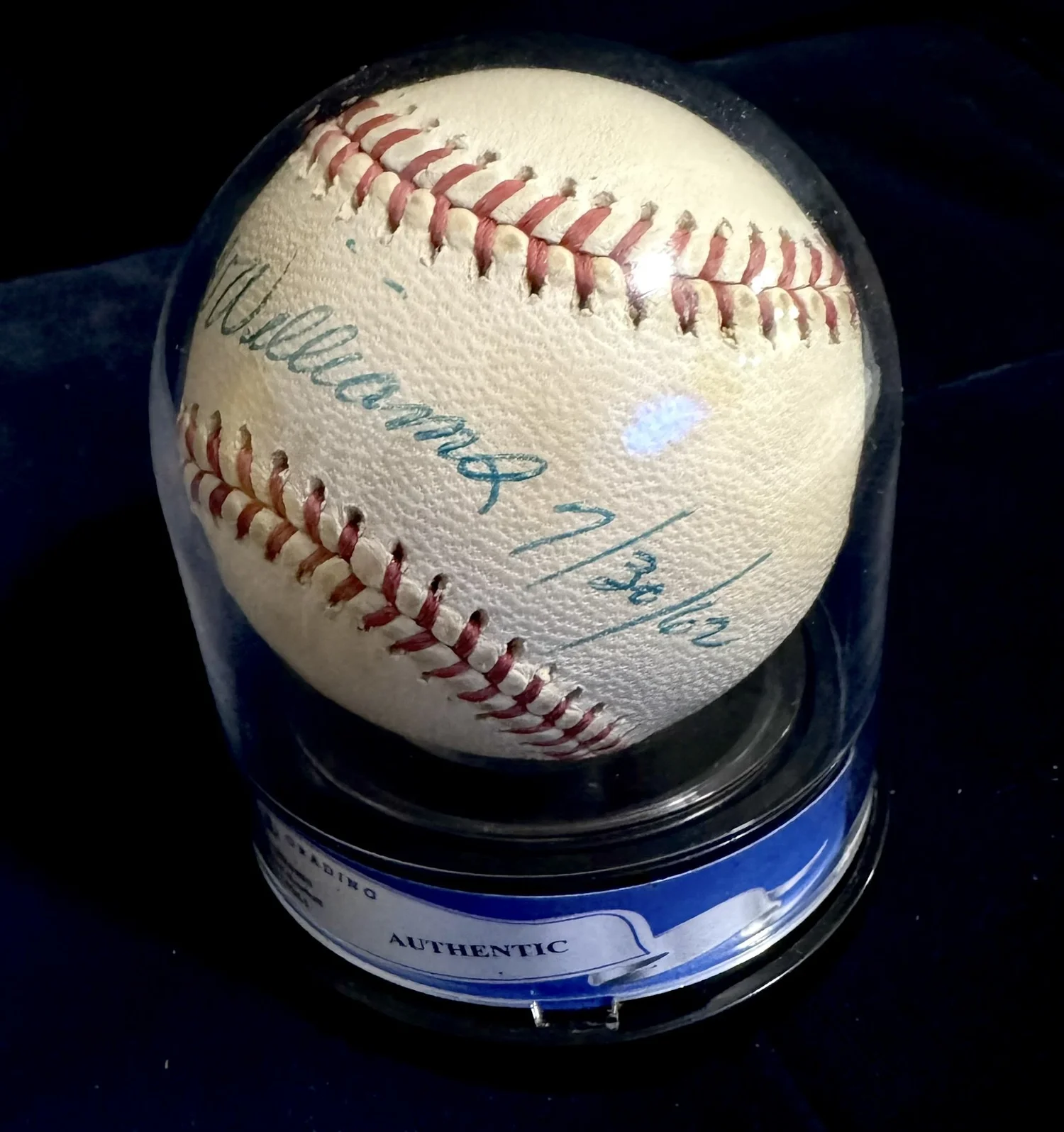 Ted Williams Signed and Dated 