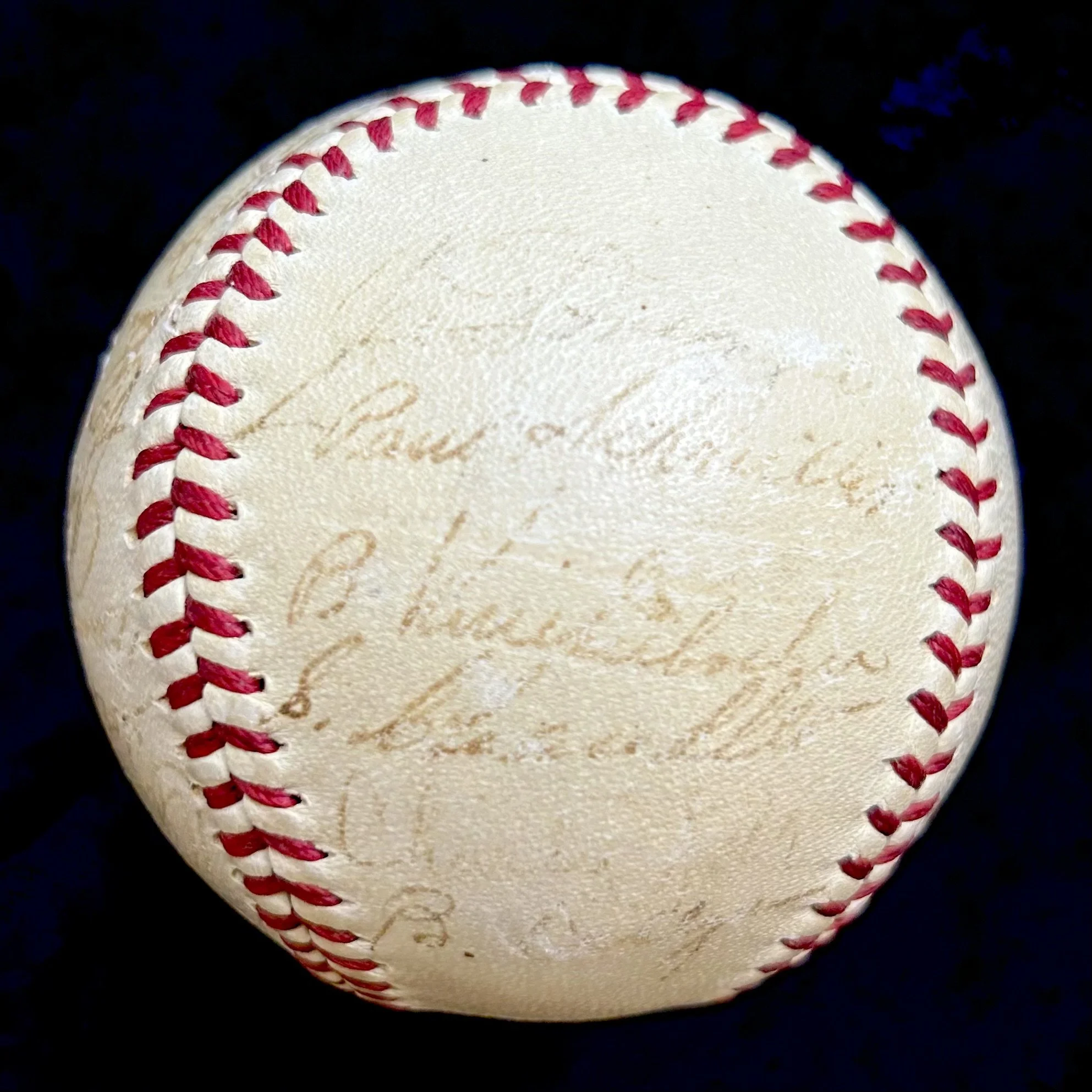 1940 New York Yankees Team Signed (26) Official Baseball. Joe DiMaggio, Joe Gordon, Bill Dickey, Joe McCarthy, Lefty Gomez, Red Ruffing. PSA, JSA