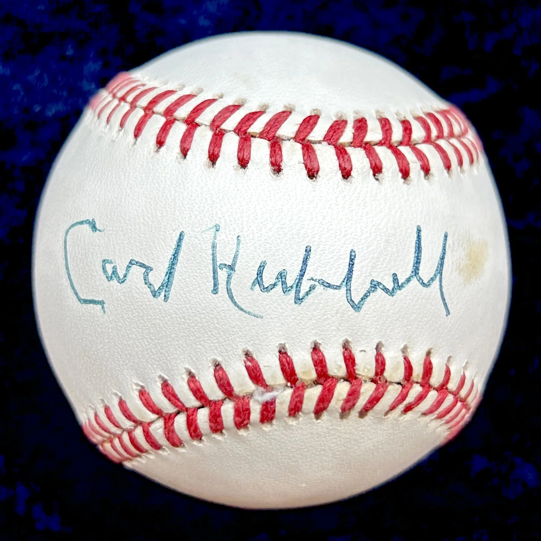 Carl Hubbell Signed Official National League Baseball. PSA