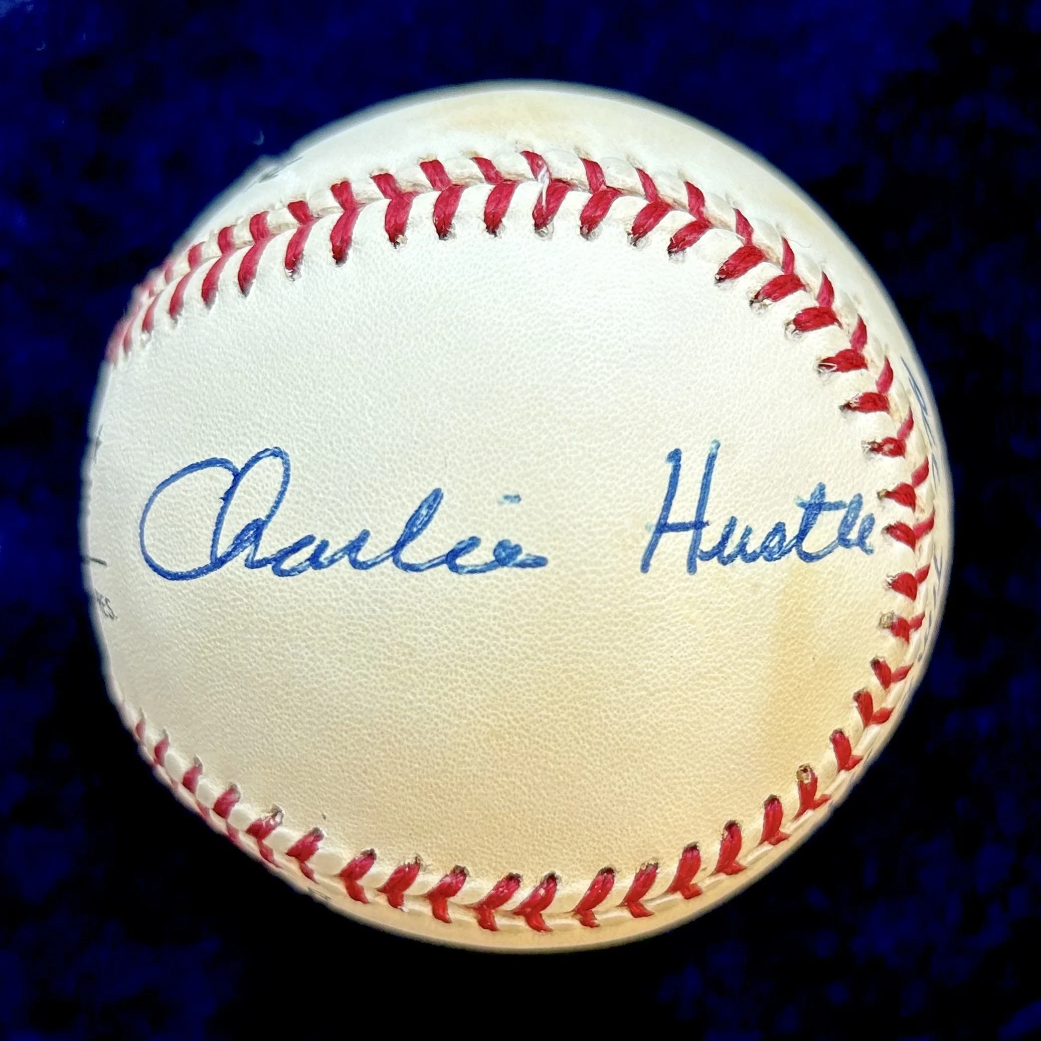 Pete Rose “Charlie Hustle, "#4256,” and "All Time Hit King" Signed Official National League Baseball. PSA