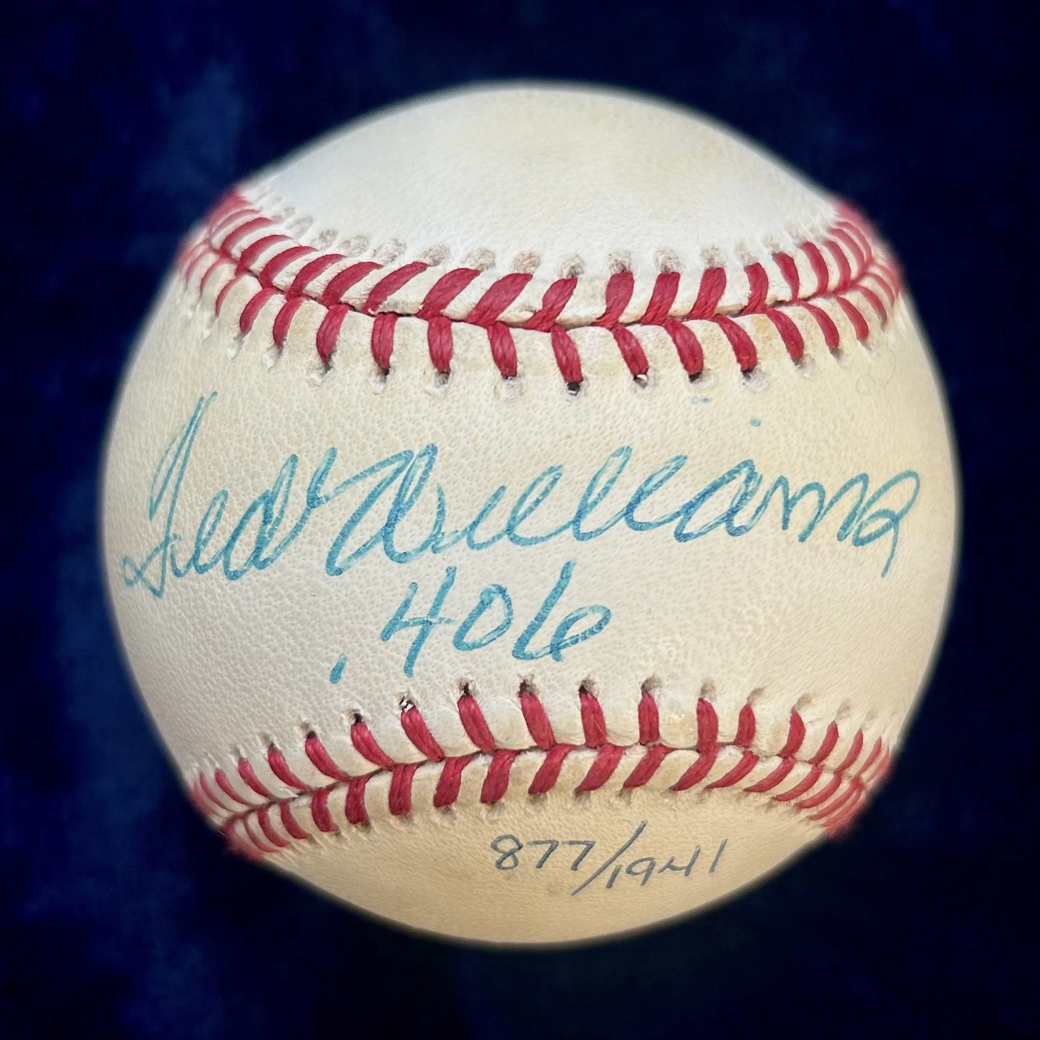 Ted Williams .406 Signed Official American League Baseball. Upper Deck Authenticated