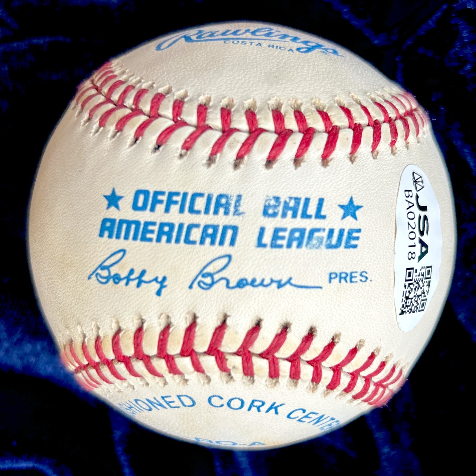 Mickey Mantle Signed Official American League Baseball. PSA