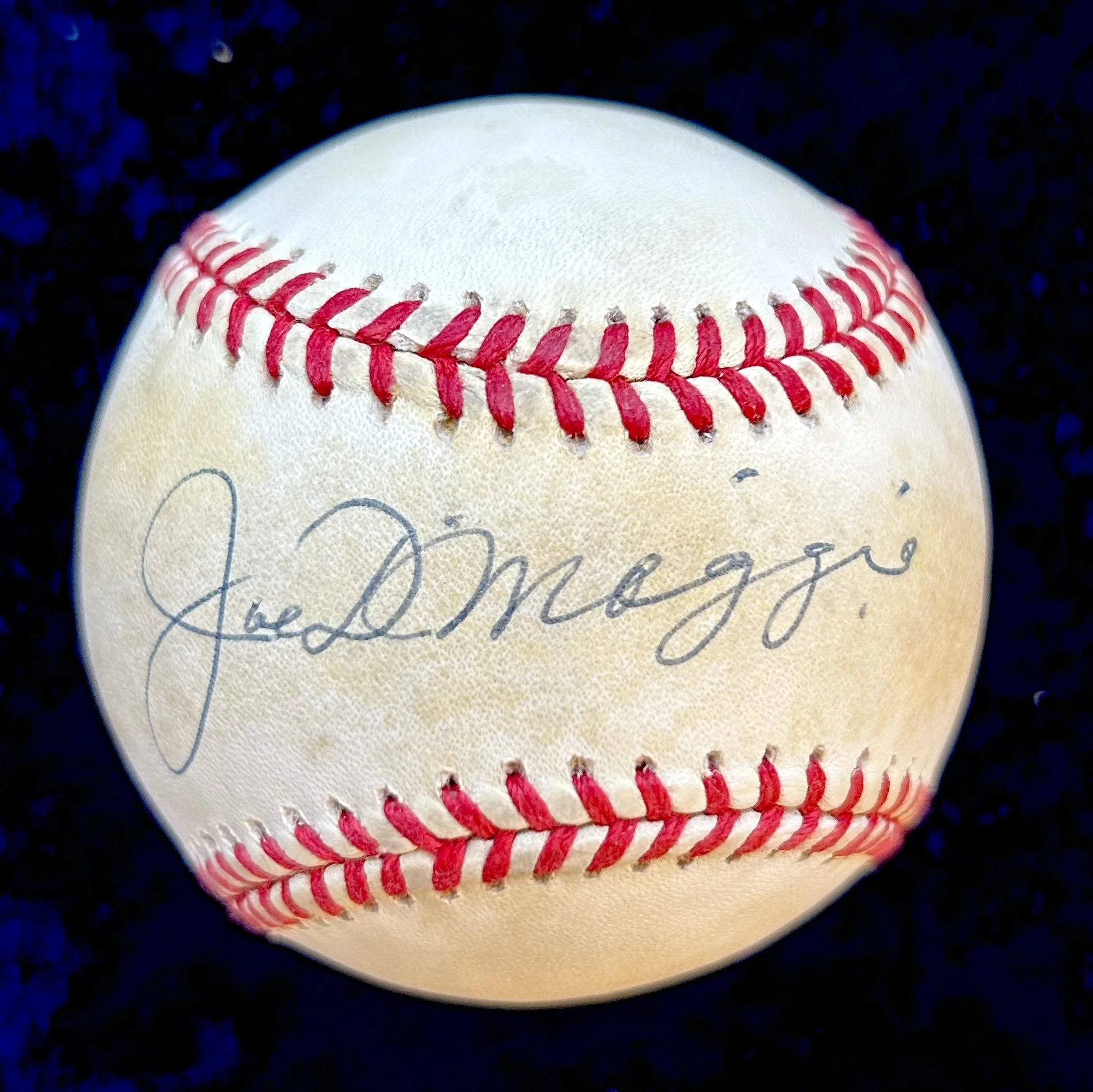 Joe DiMaggio Signed Official American League Baseball. PSA