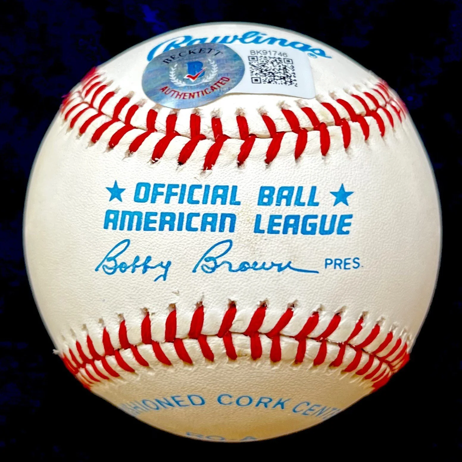 Nolan Ryan Signed "5 No Hitter- 5000K's" Official American League Baseball. Beckett