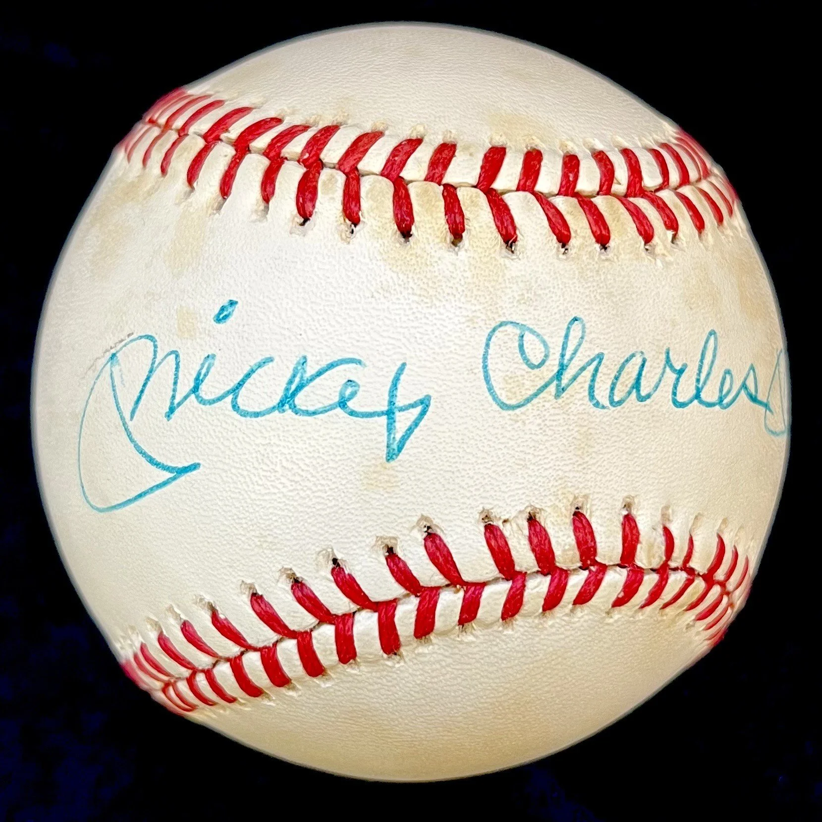 Mickey Charles Mantle Signed Official American League Baseball. PSA LOA (Copy)