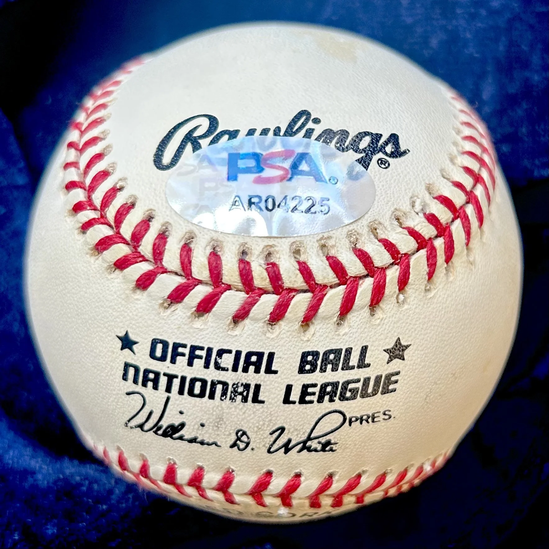 1950s Dodgers Greats Signed (4) Official National League Baseball. Sandy Koufax, Duke Snider, Pee Wee Reese, and Don Drysdale. PSA