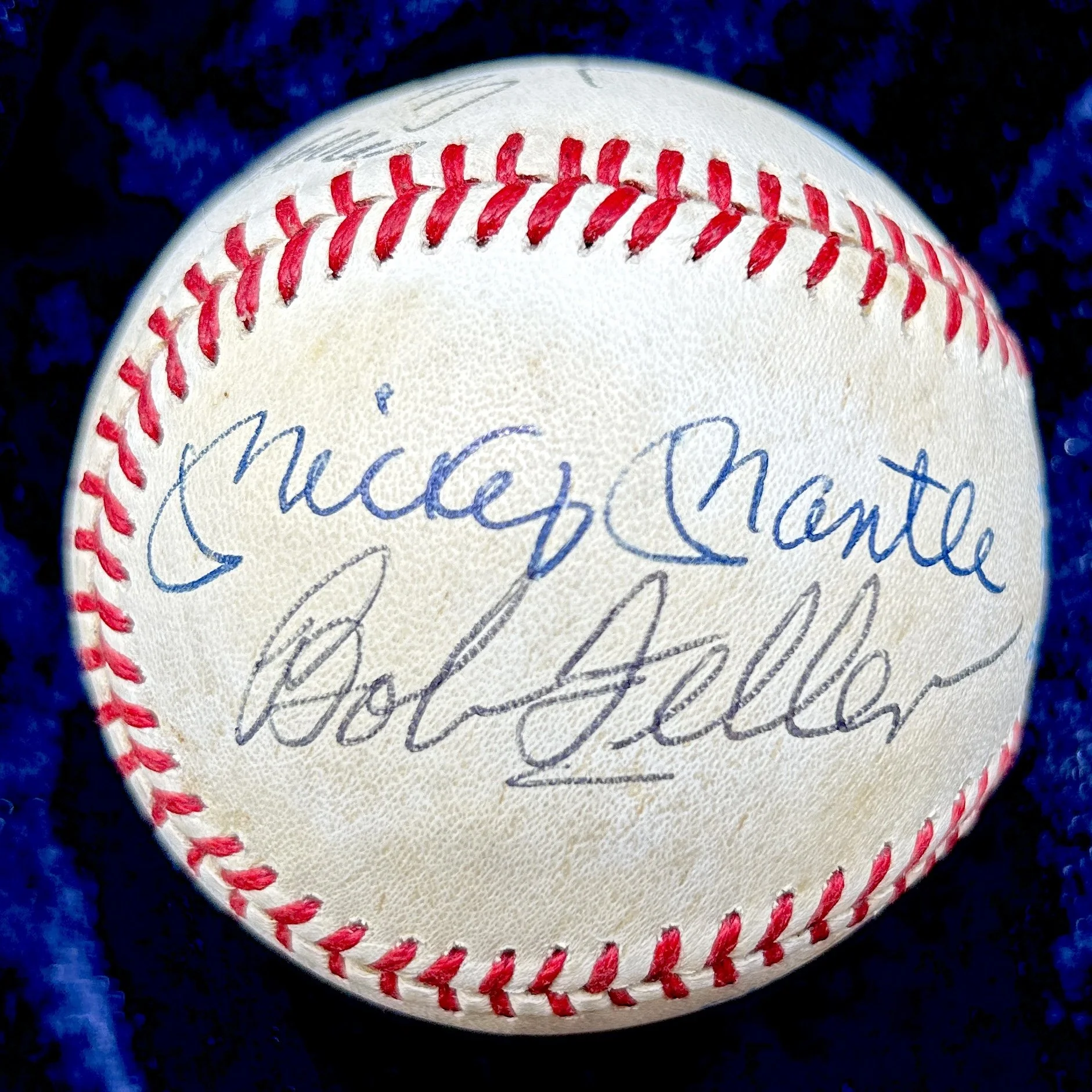 Hall of Famers Signed (8) Official American League Baseball. Mantle, Snider, Kaline, Feller, Aaron. PSA