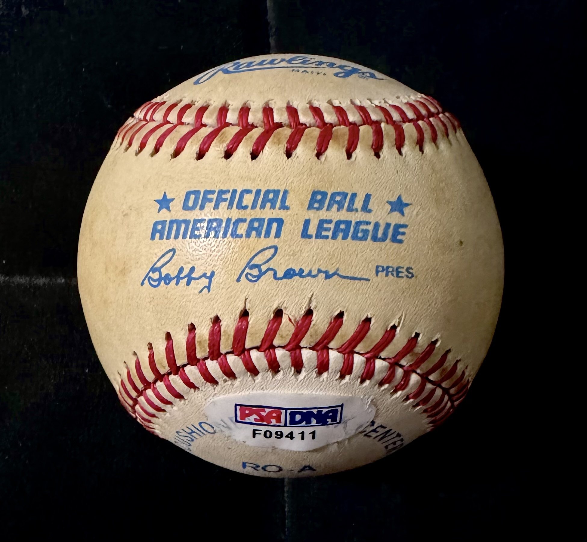 Vernon Lefty Gomez Signed In Full. Official American League Baseball. PSA