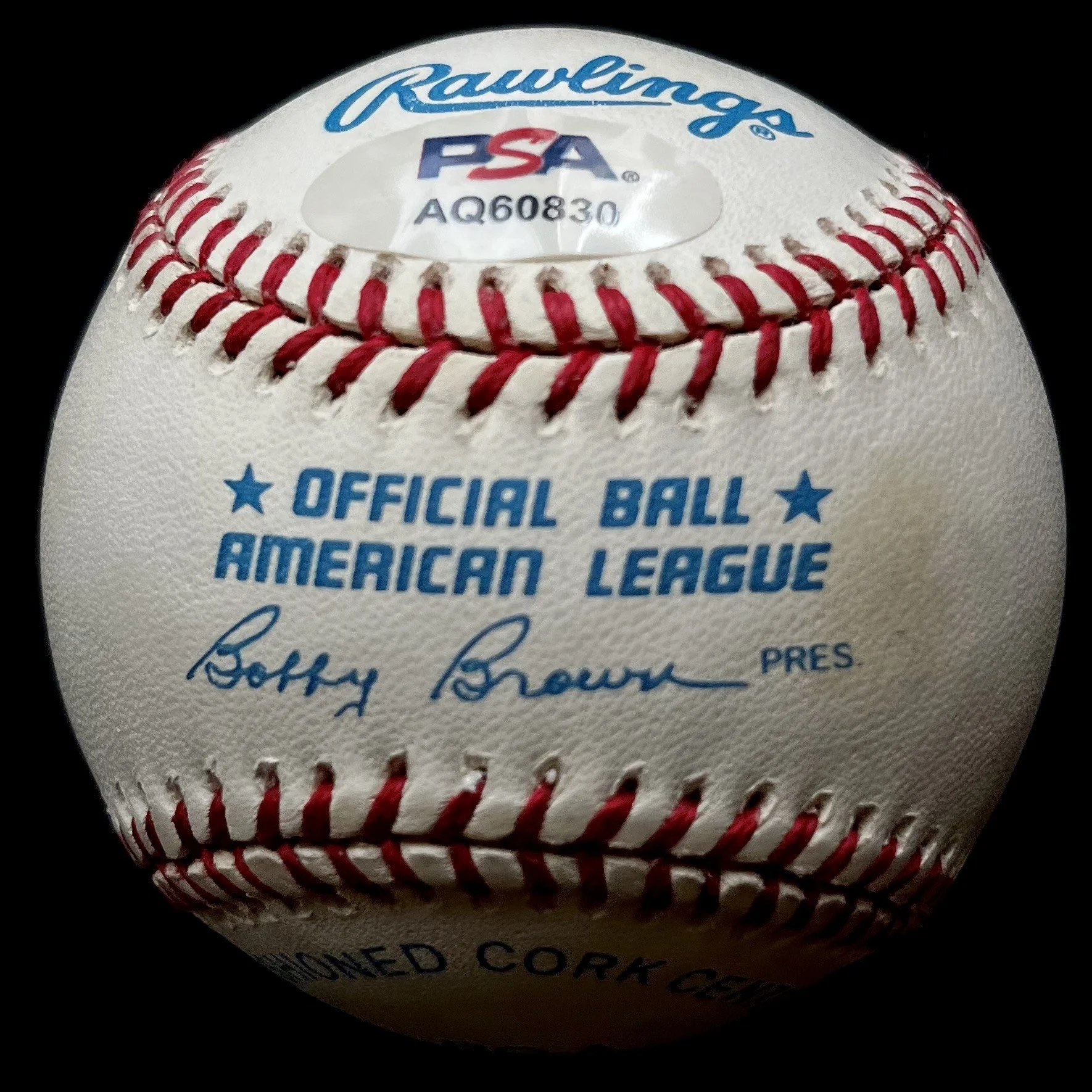 Al Kaline  Signed Official American League Baseball. PSA