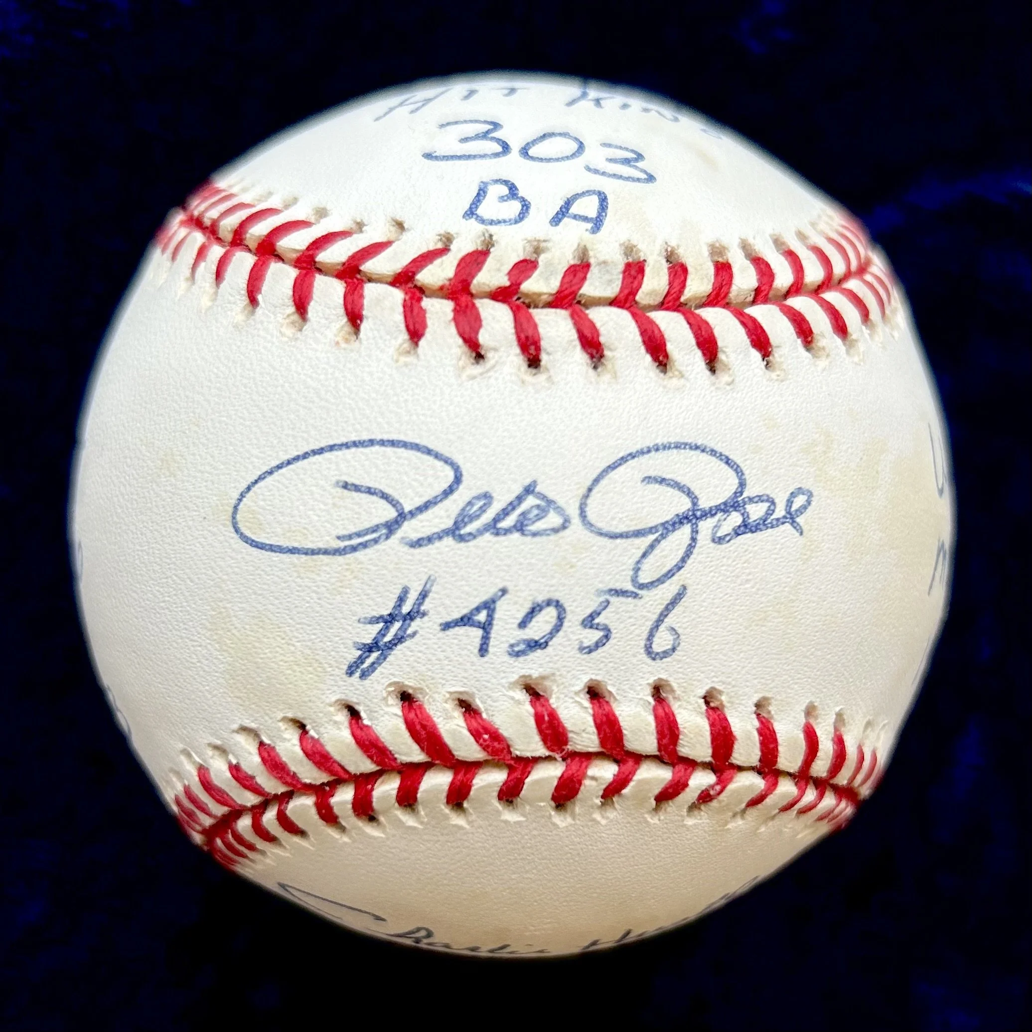 Pete Rose "#4256" “Charlie Hustle” Signed Official National League Stat Baseball. JSA