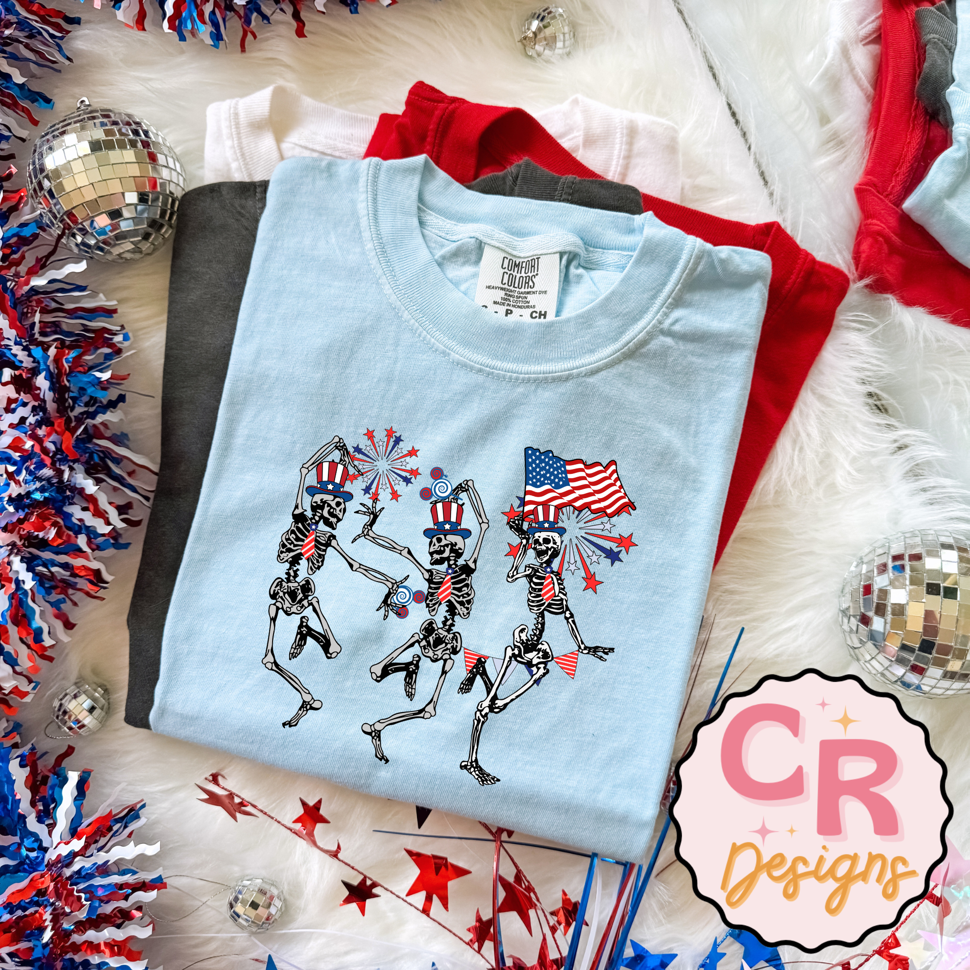 Patriotic Dancing Skeletons
