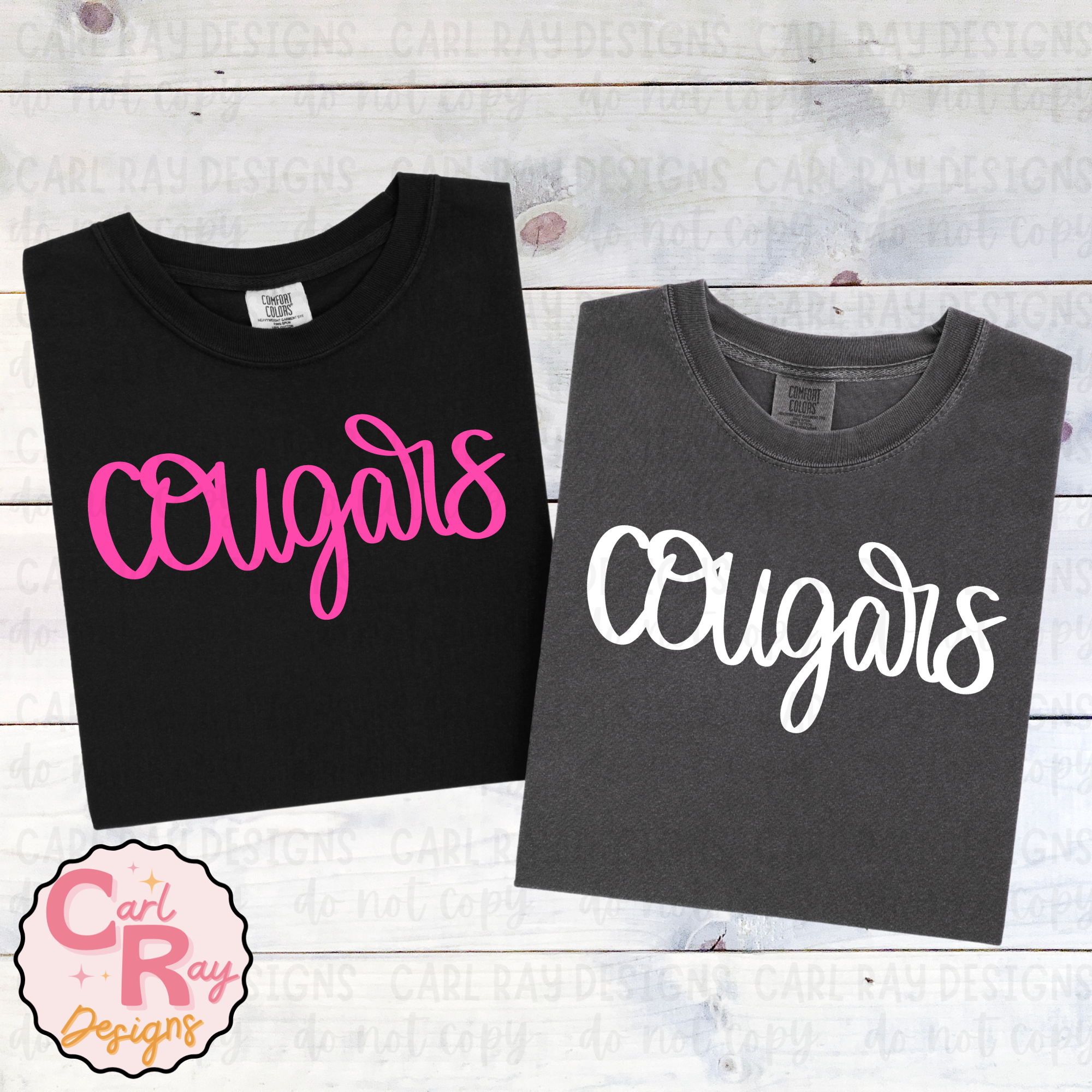 Cougars- handwritten (black and gray)