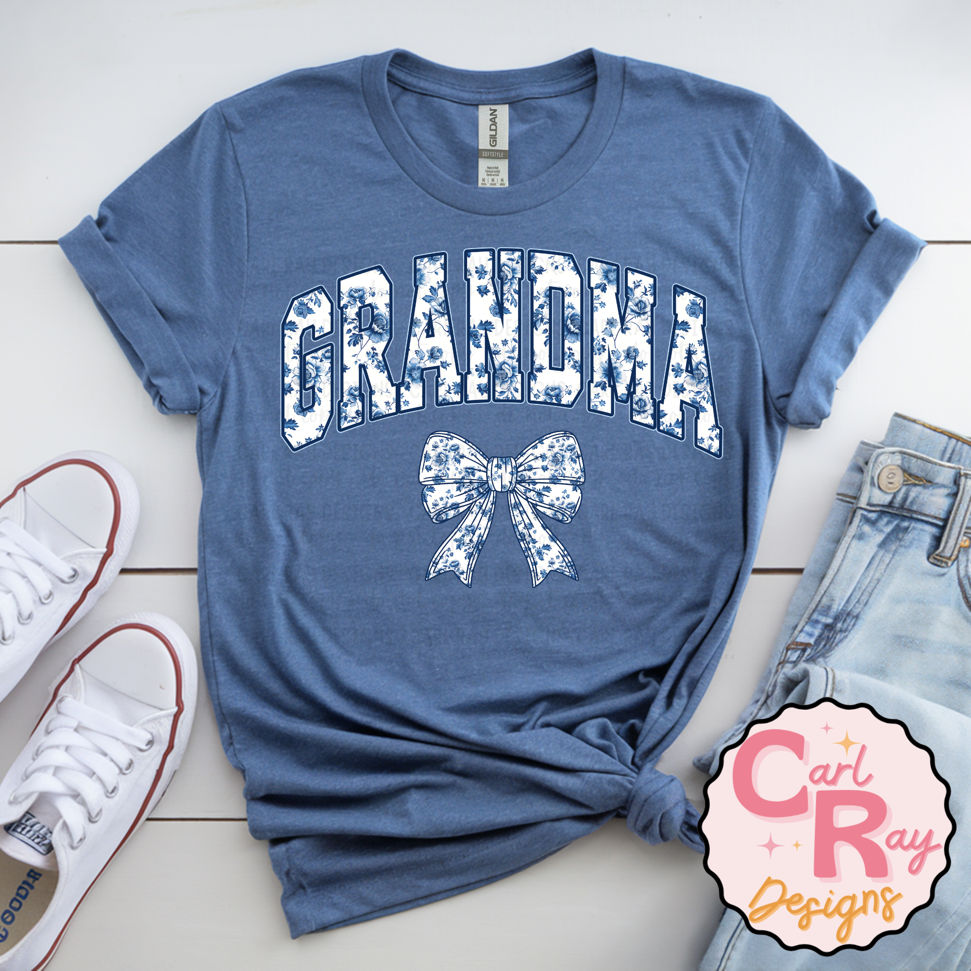 Blue Floral Grandma