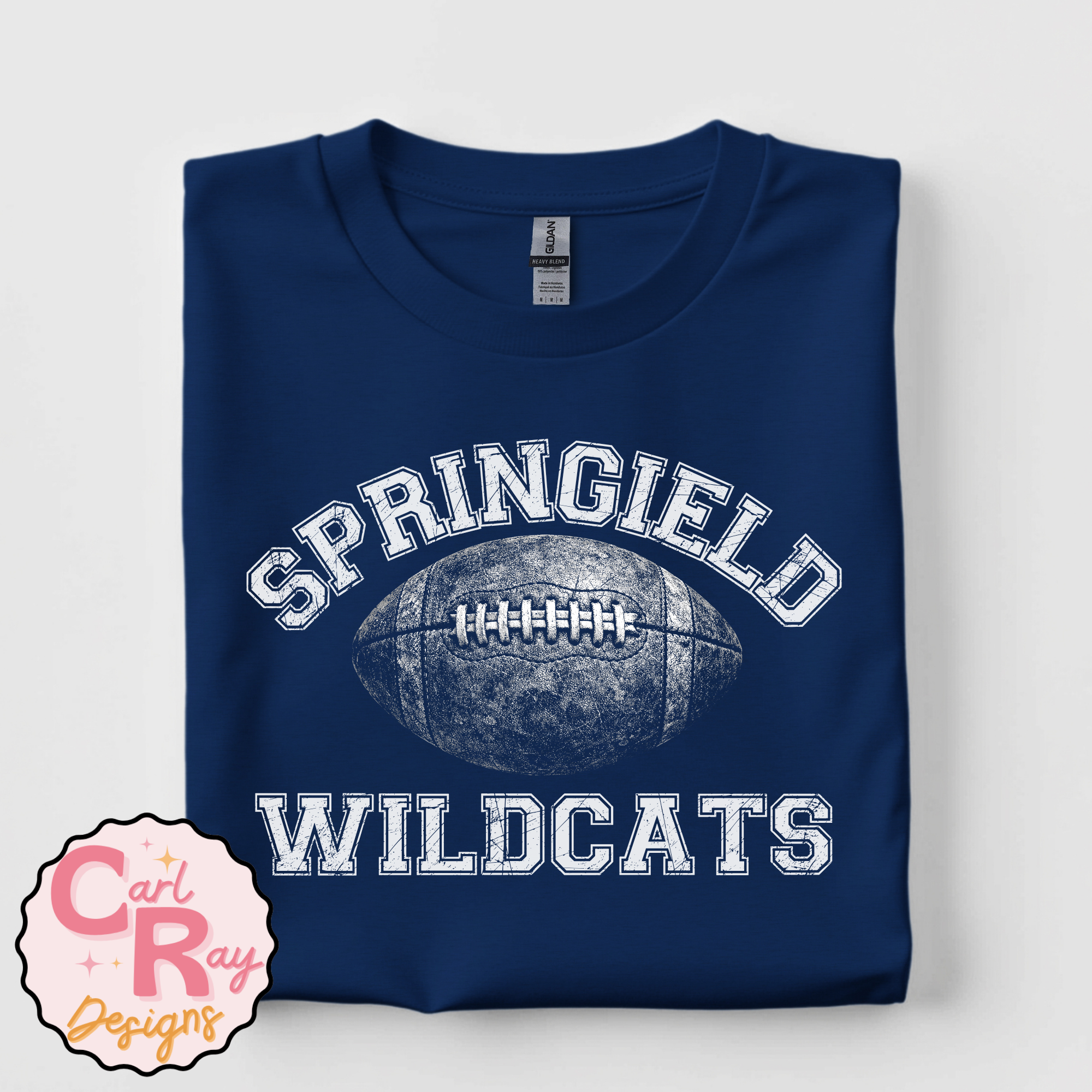 Wildcats Distressed Football