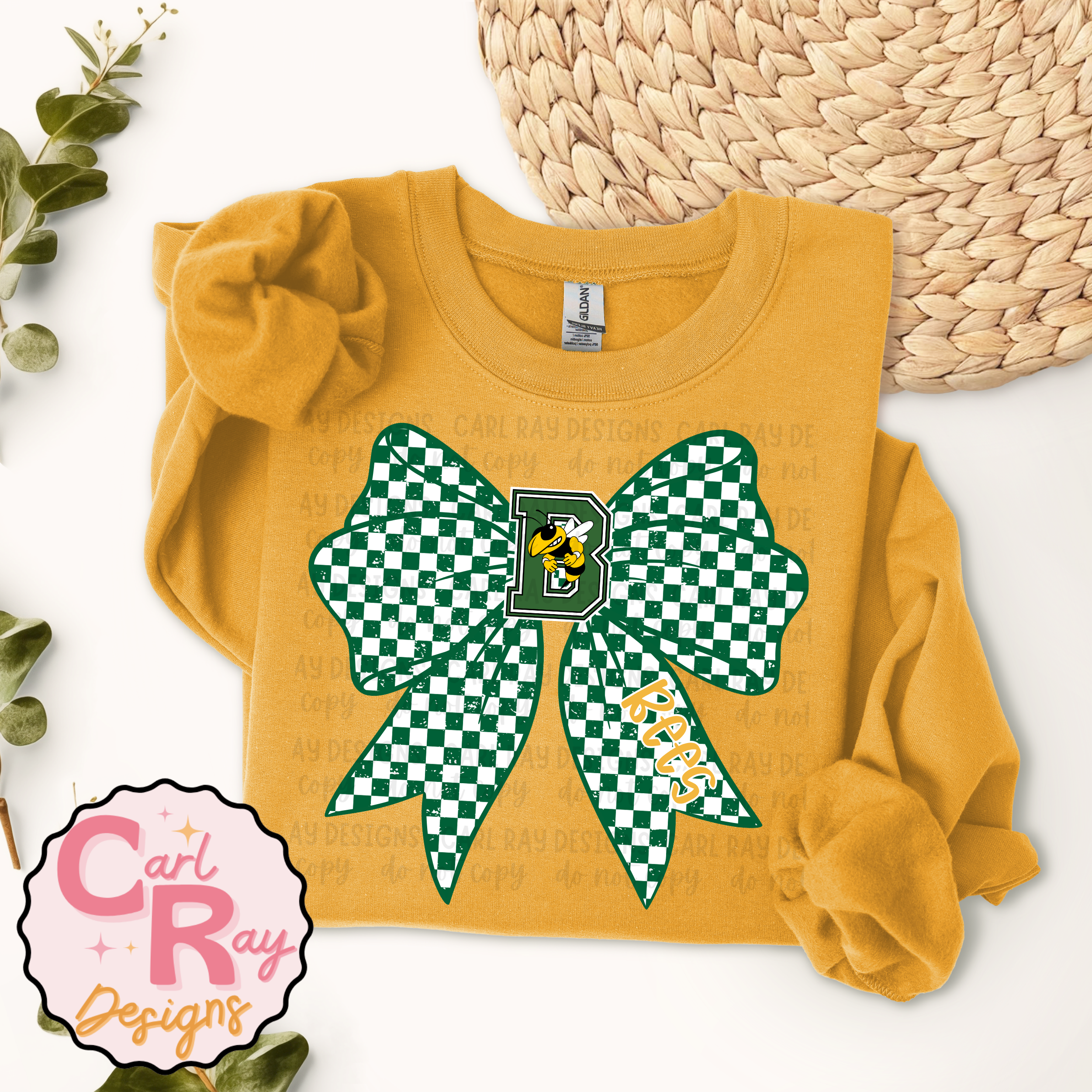 Checkered Bow- Bees