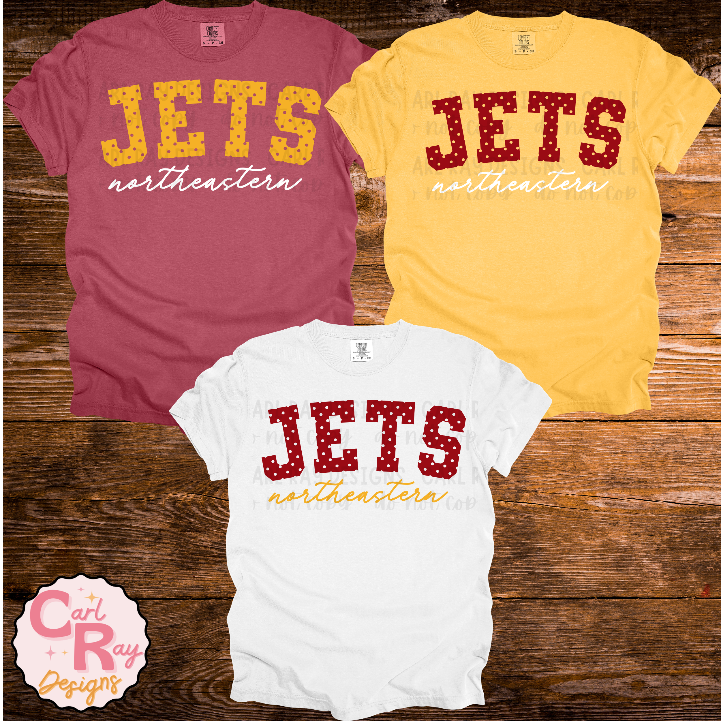 Northeastern Jets polka dots