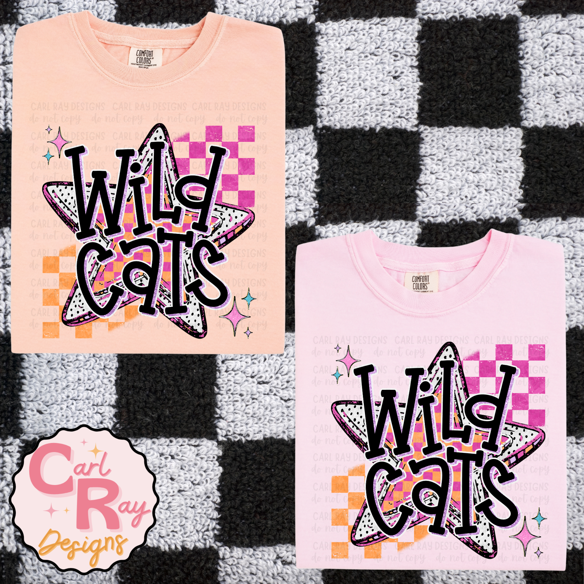 Star and Checks- Wildcats
