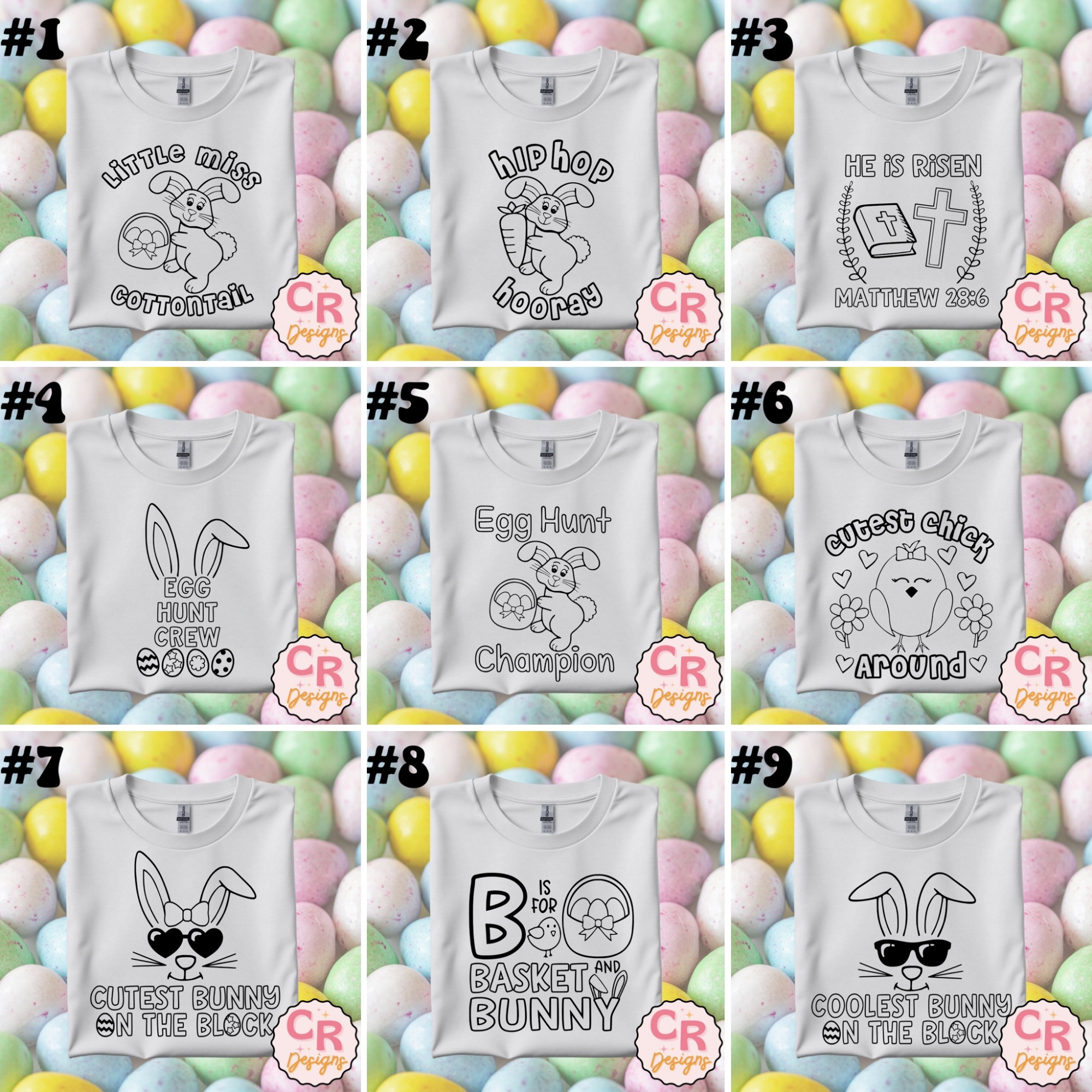 Easter Coloring Shirts