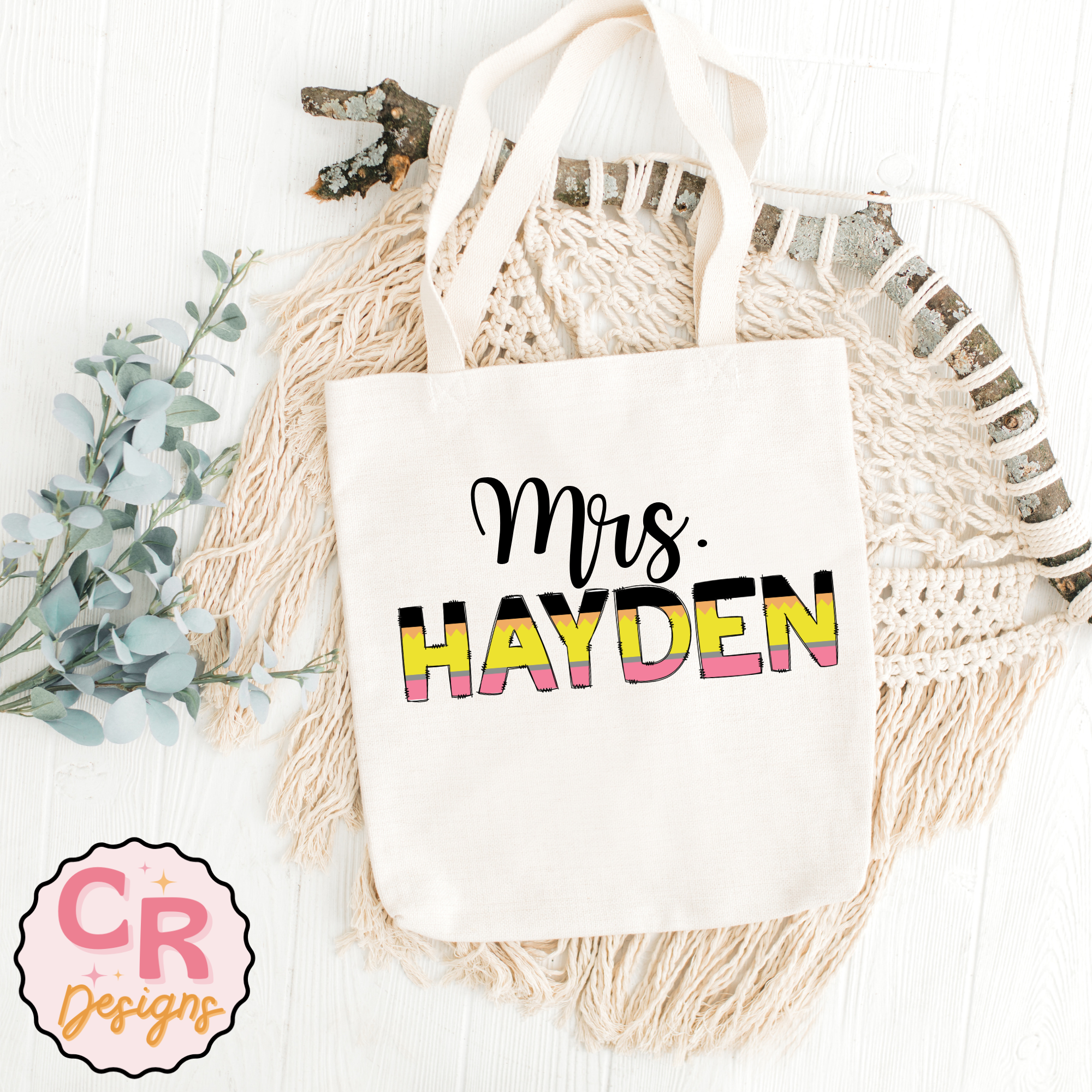 Custom Teacher Name Bag (pencil)