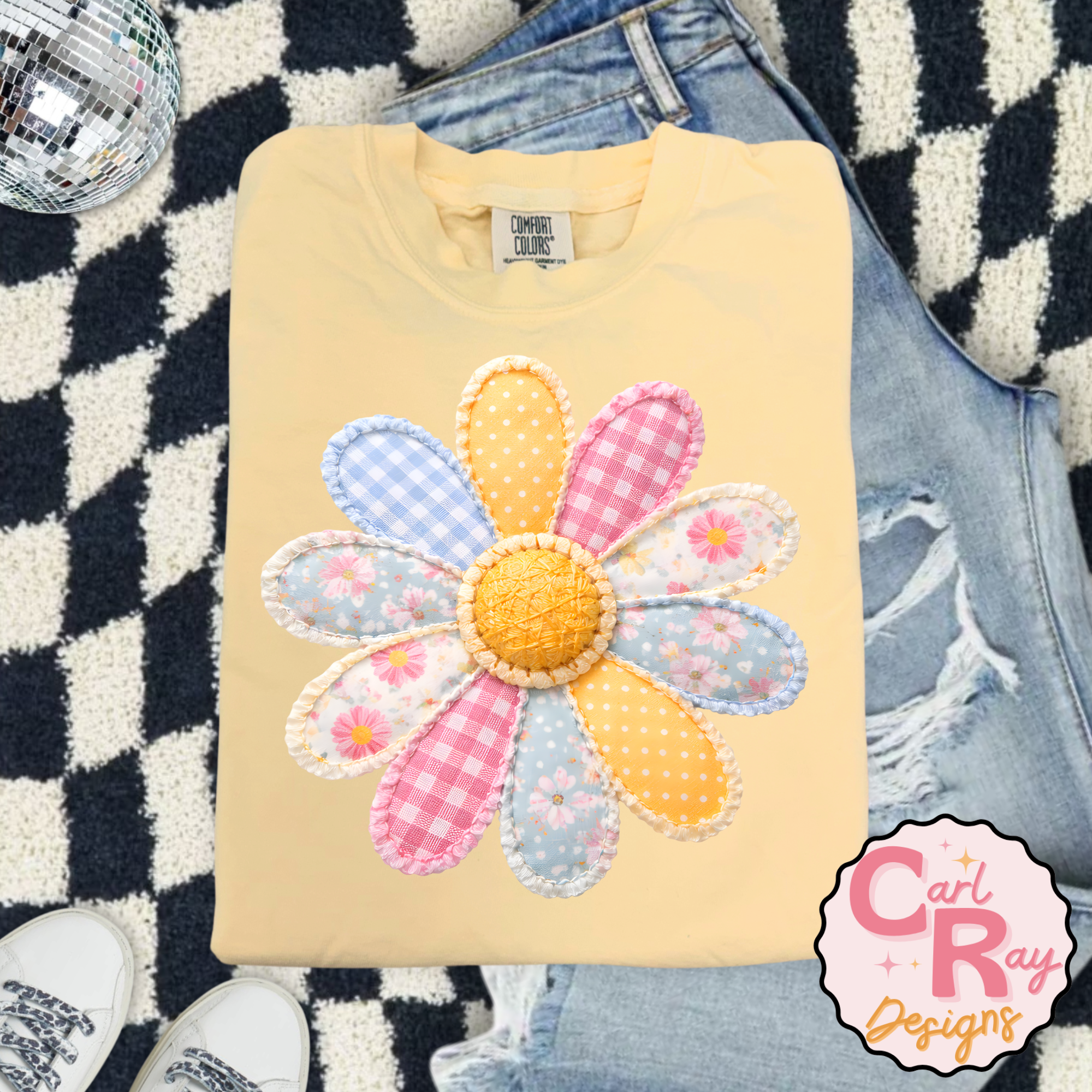 Daisy Faux Patchwork