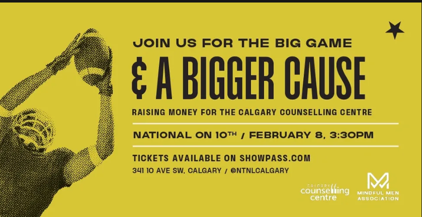 CHESTERMERE BOXING CLUB BACKS A CAUSE THAT MATTERS. JOIN US FOR THE BIG GAME! BROUGHT TO YOU BY MINDFUL MEN ASSOCIATION.