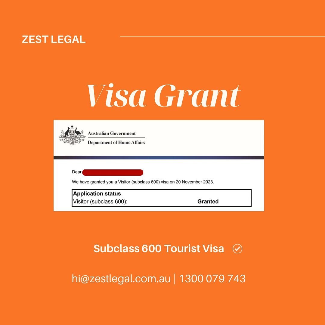 Visitor visa grant for our client 🇱🇧✈️ &hearts;️ 

If you&rsquo;re looking for assistance on your visitor visa, reach out to our team of immigration experts on hi@zestlegal.com.au or call 1300079743.

#immigration #immigrationaustralia #migrationau