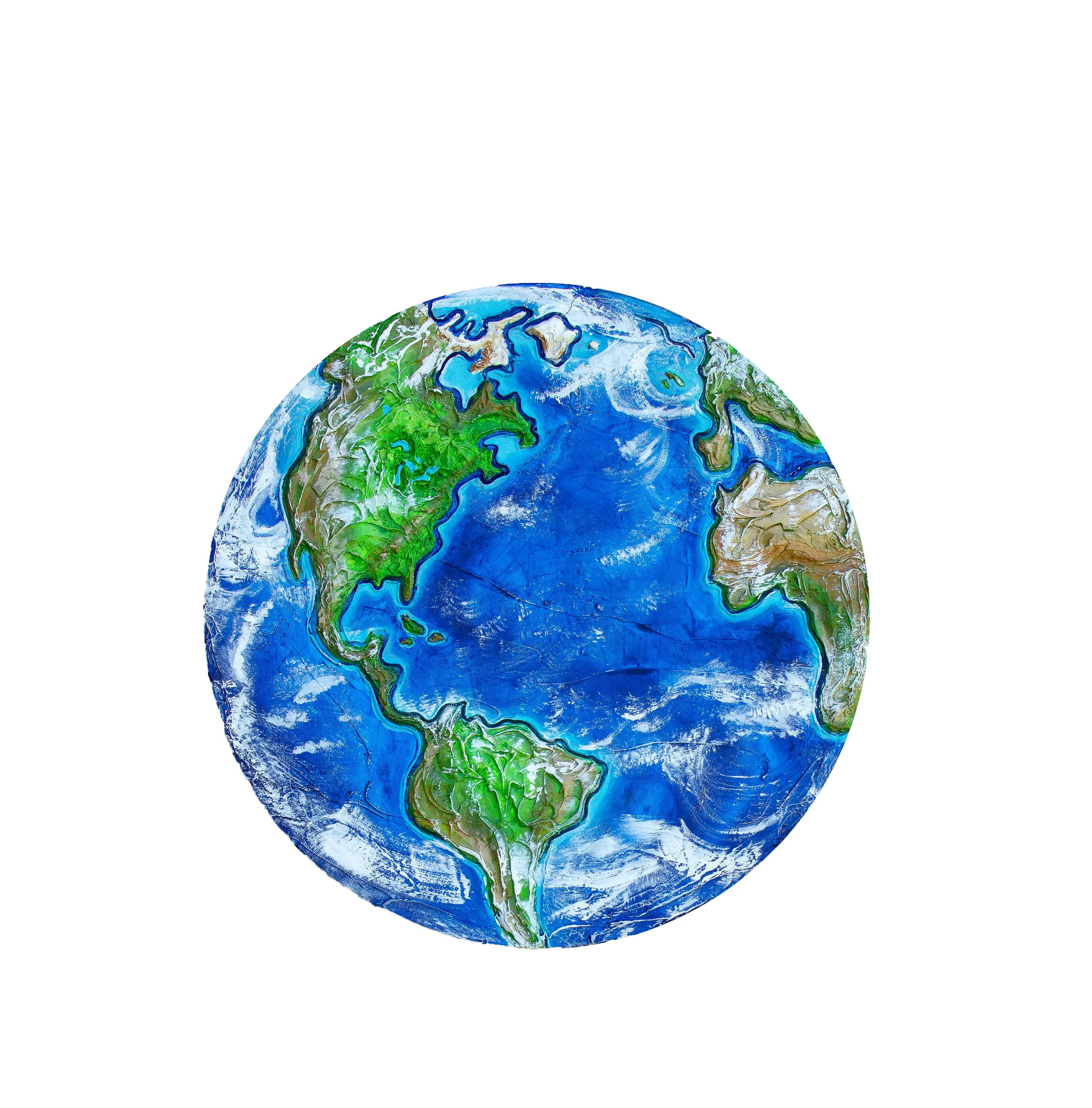 "Planet Earth" Acrylic relief painting