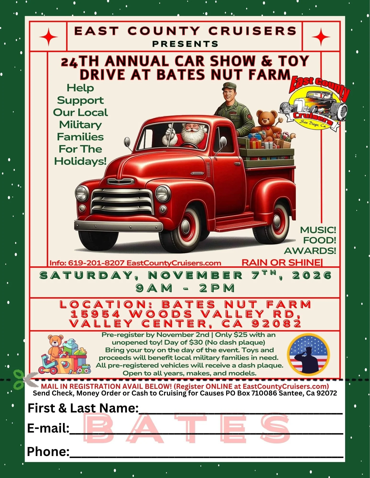 Bates Nut Farm Toy Drive &amp; Car Show