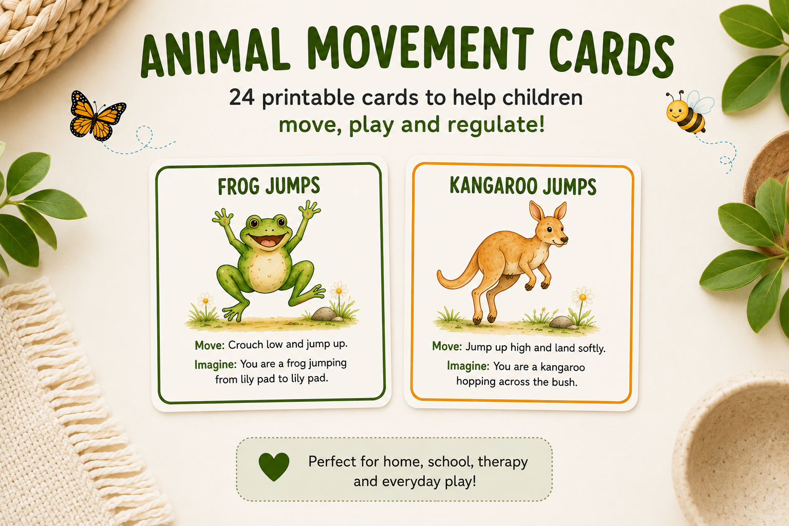 Animal Movement Cards - PDF printable download