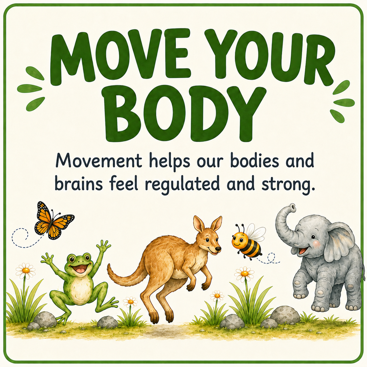 Move Your Body - Animal Movement Poster