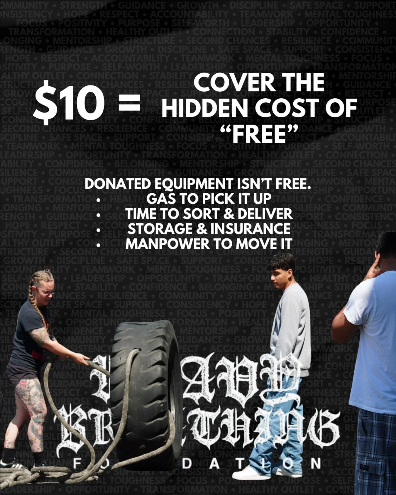 💡 The Hidden Cost of “Free”
When people donate equipment, it’s never really free.
There’s gas to pick it up.
There’s time spent sorting and moving it.
There’s storage, insurance, and the manpower to make sure