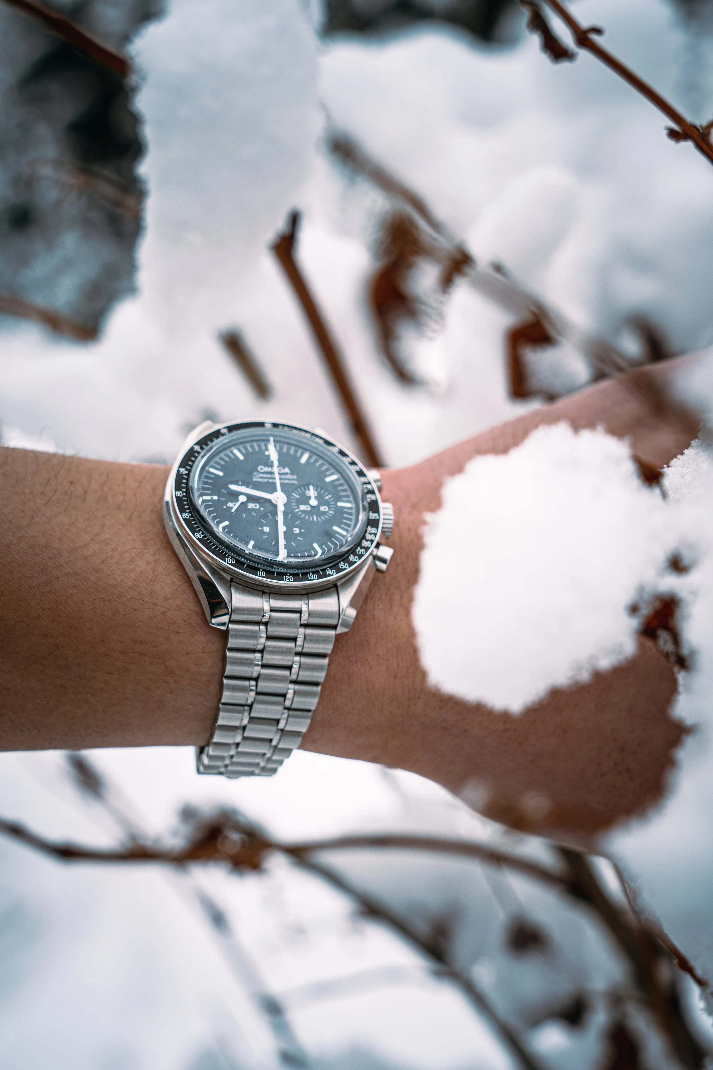 Omega Watch Winter Background