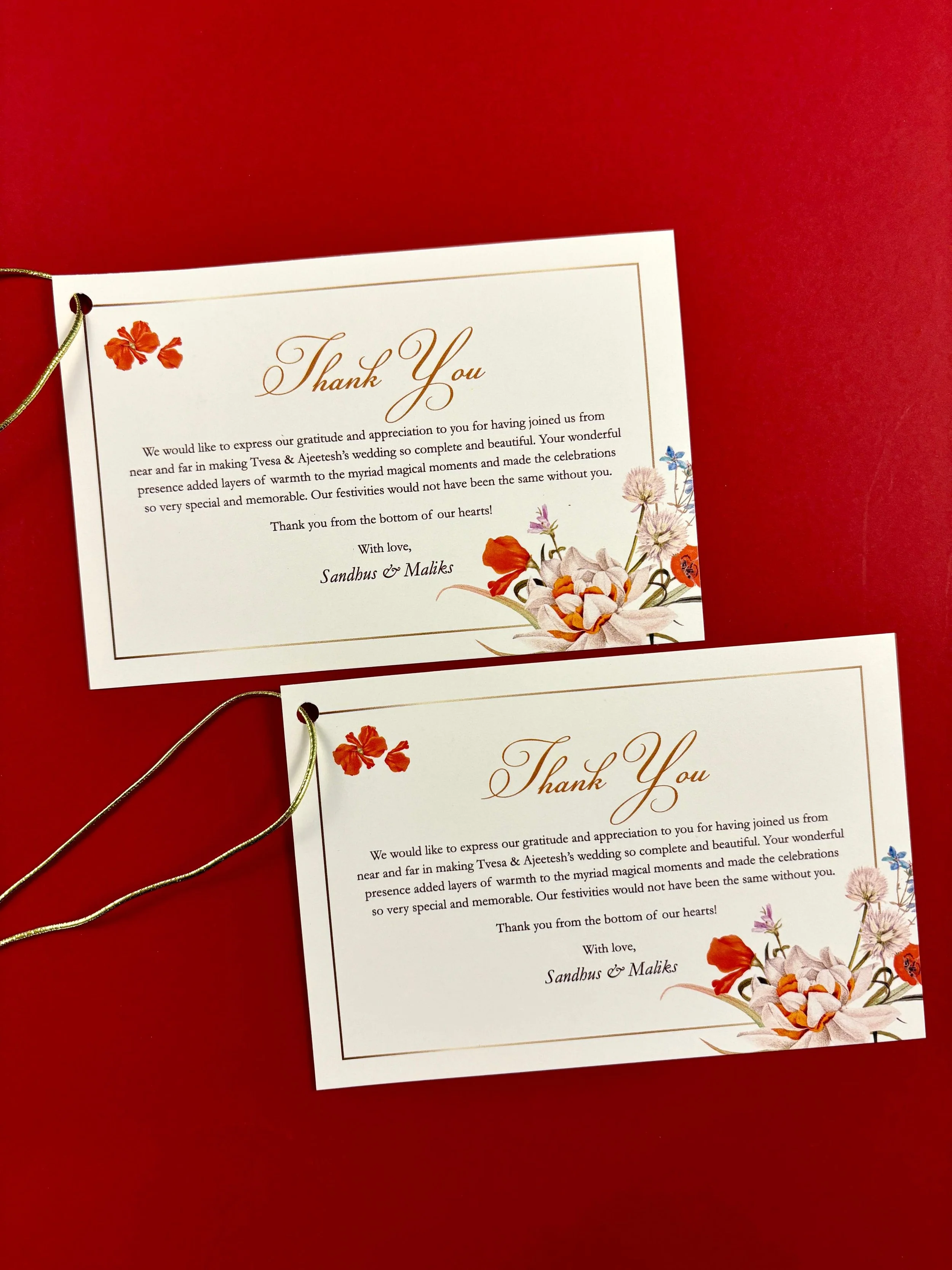 Thank You Note With Tag