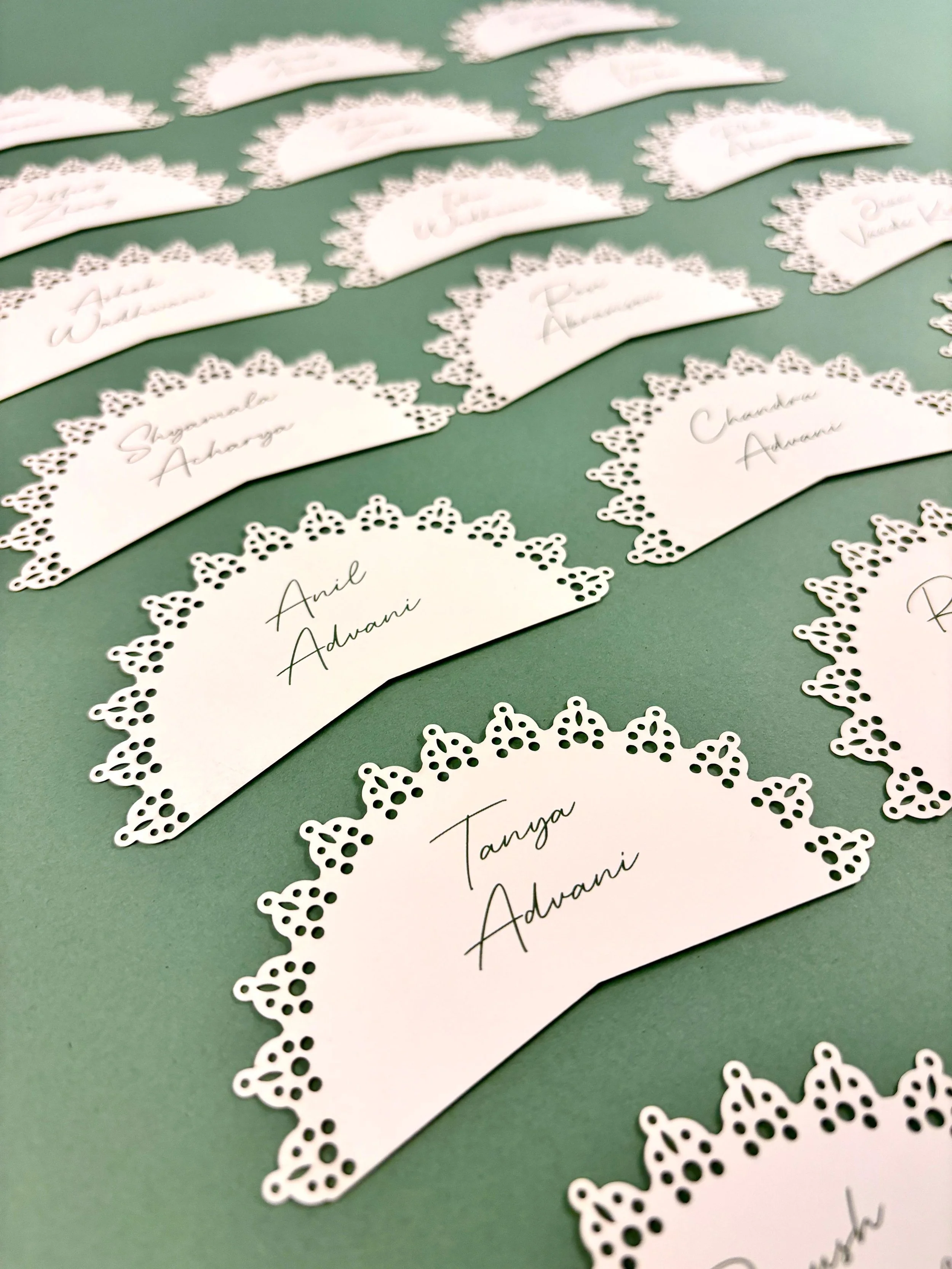 Place Cards (Spanish Fan, Barcelona Wedding)