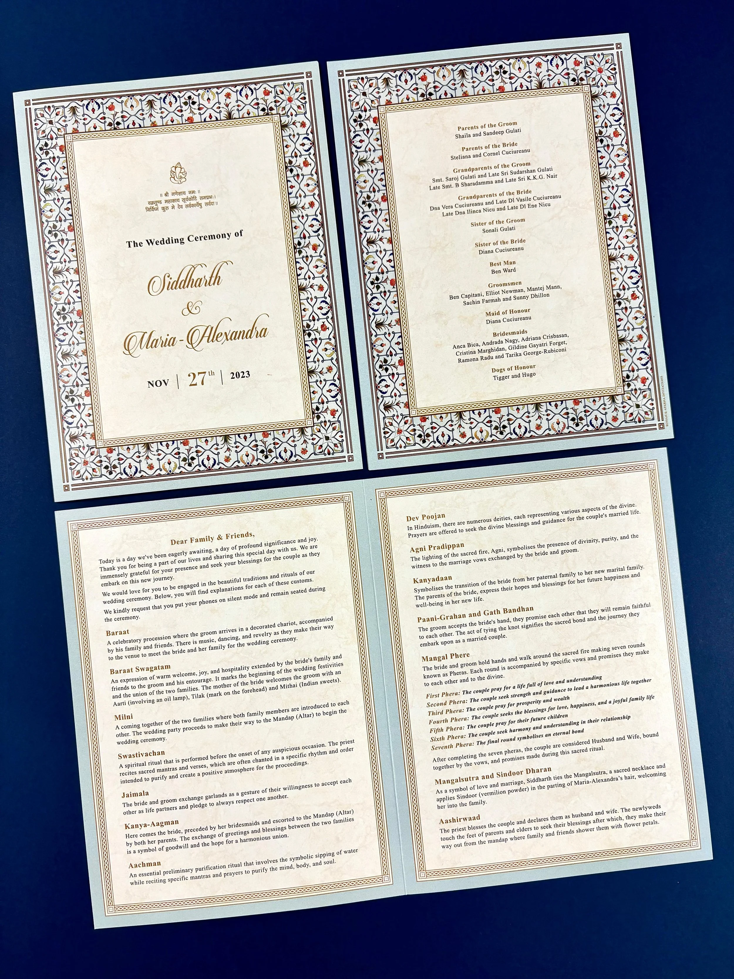 Hindu Wedding Ceremony Card