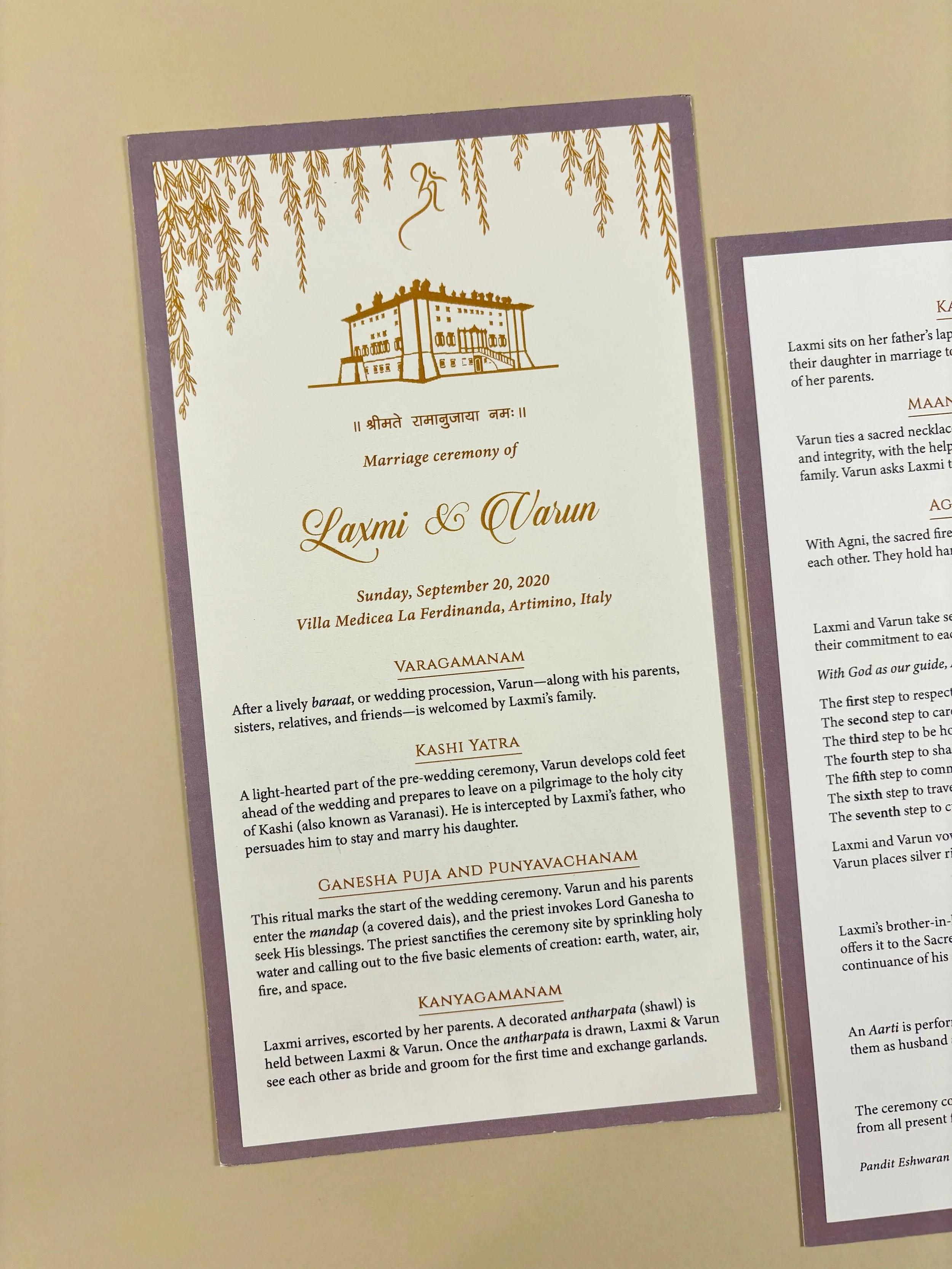 South Indian Wedding Ceremony Card