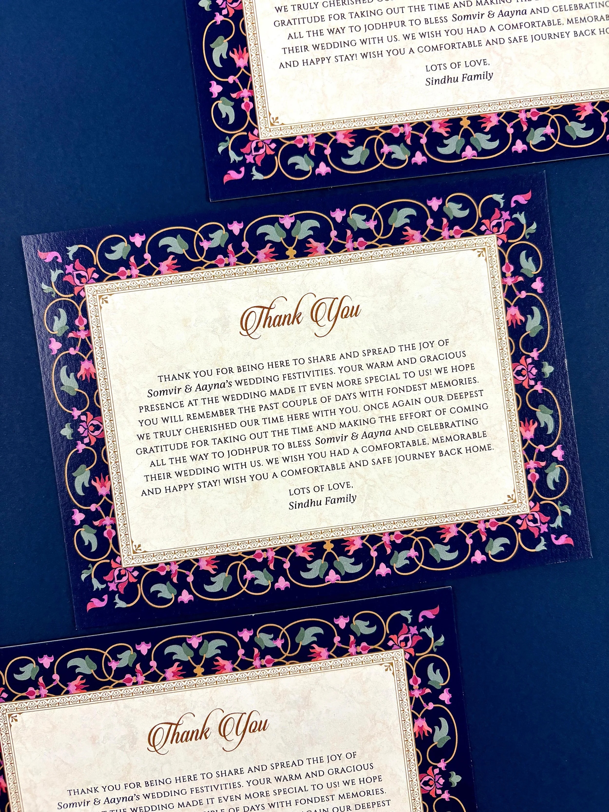 Thank You Note From Family