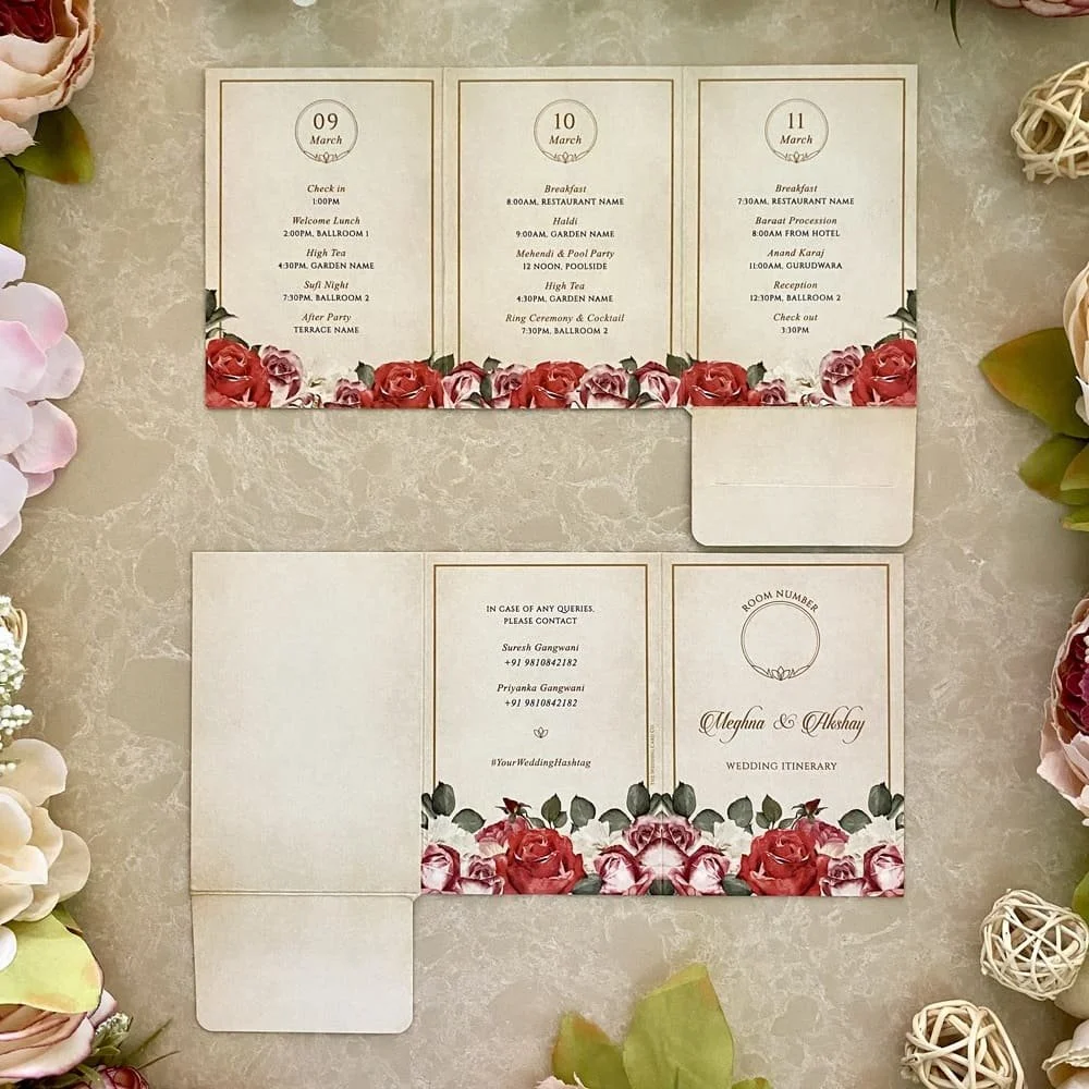 Room Key Holder Itinerary by Rohan & Aparna