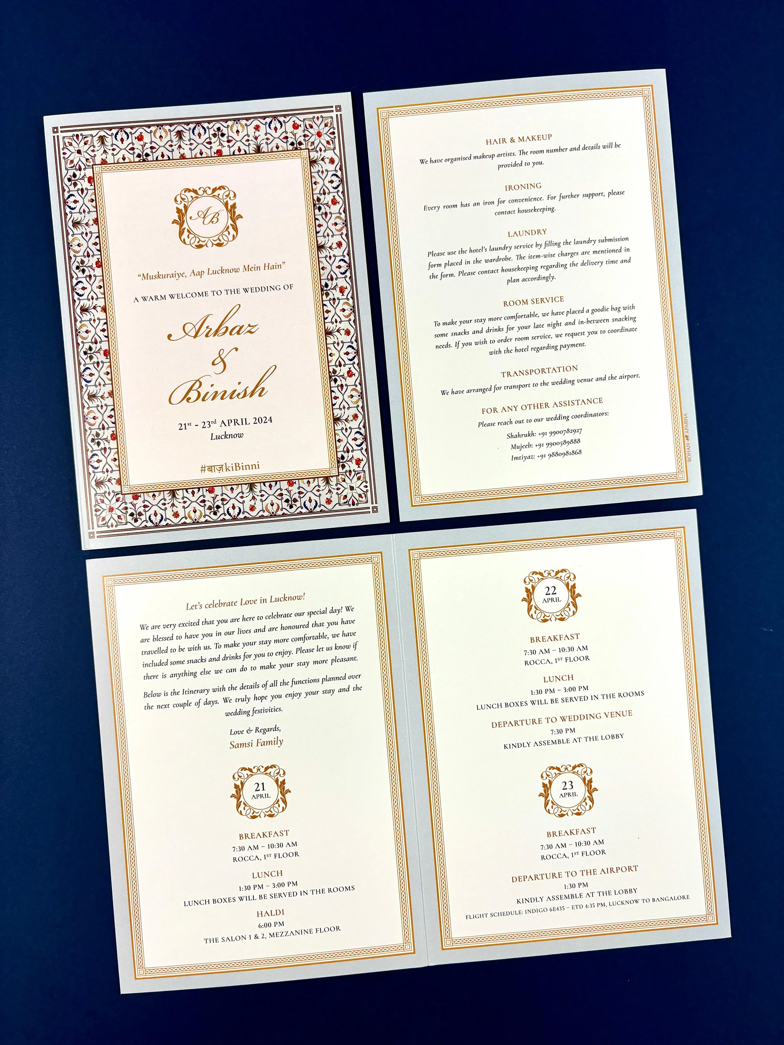 Welcome Note & Itinerary