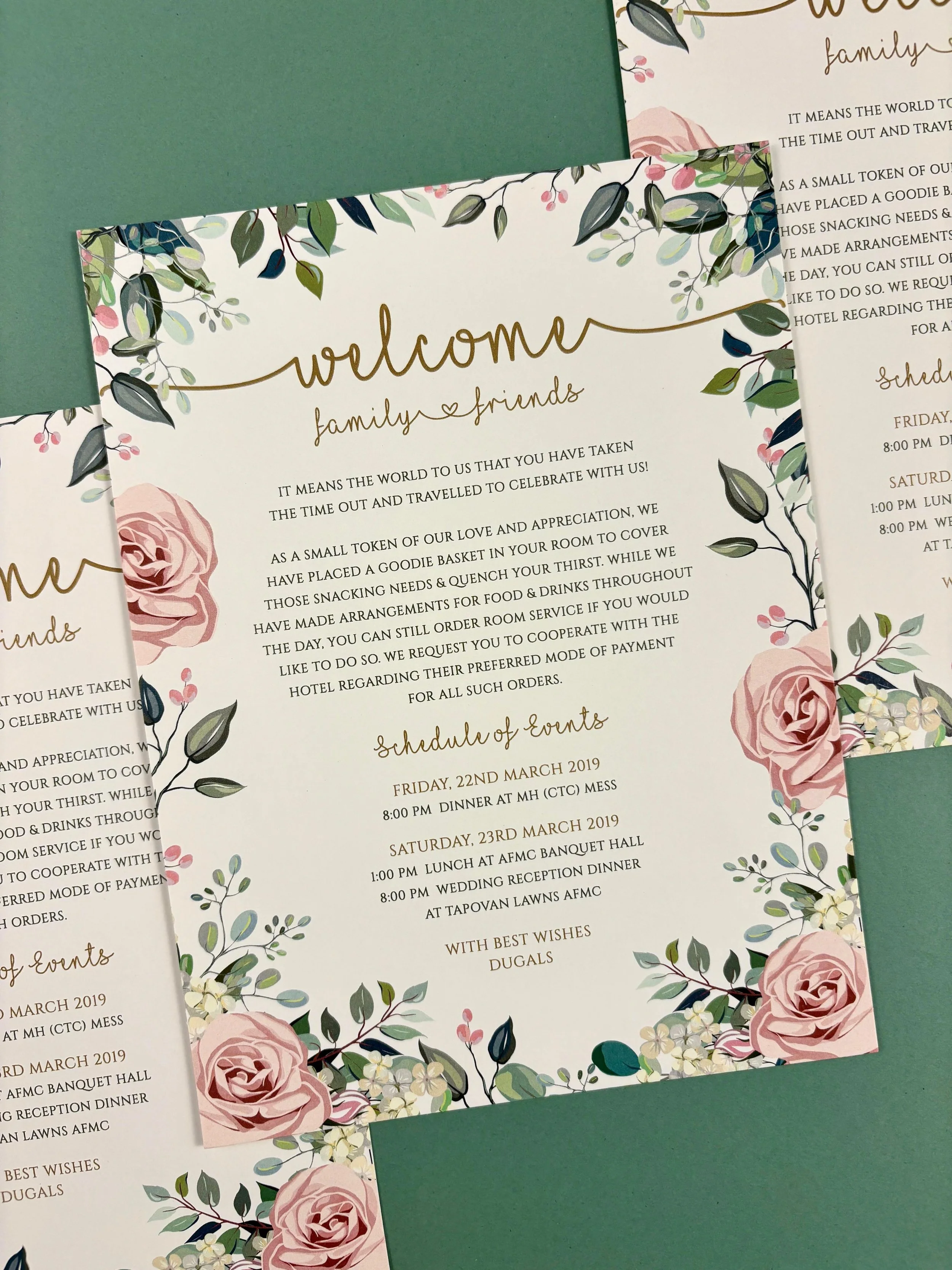 Welcome Note & Itinerary