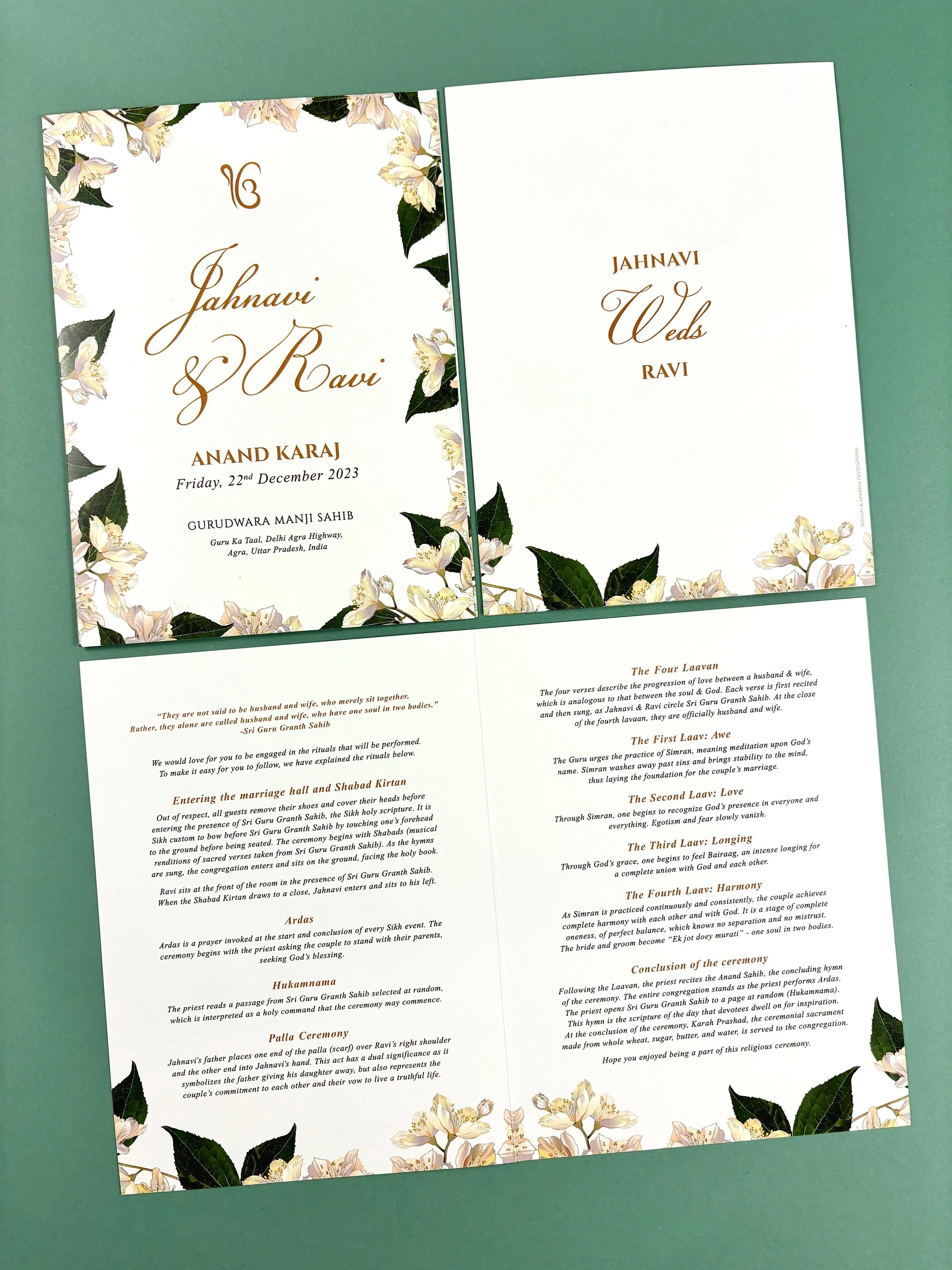 Anand Karaj Ceremony Card