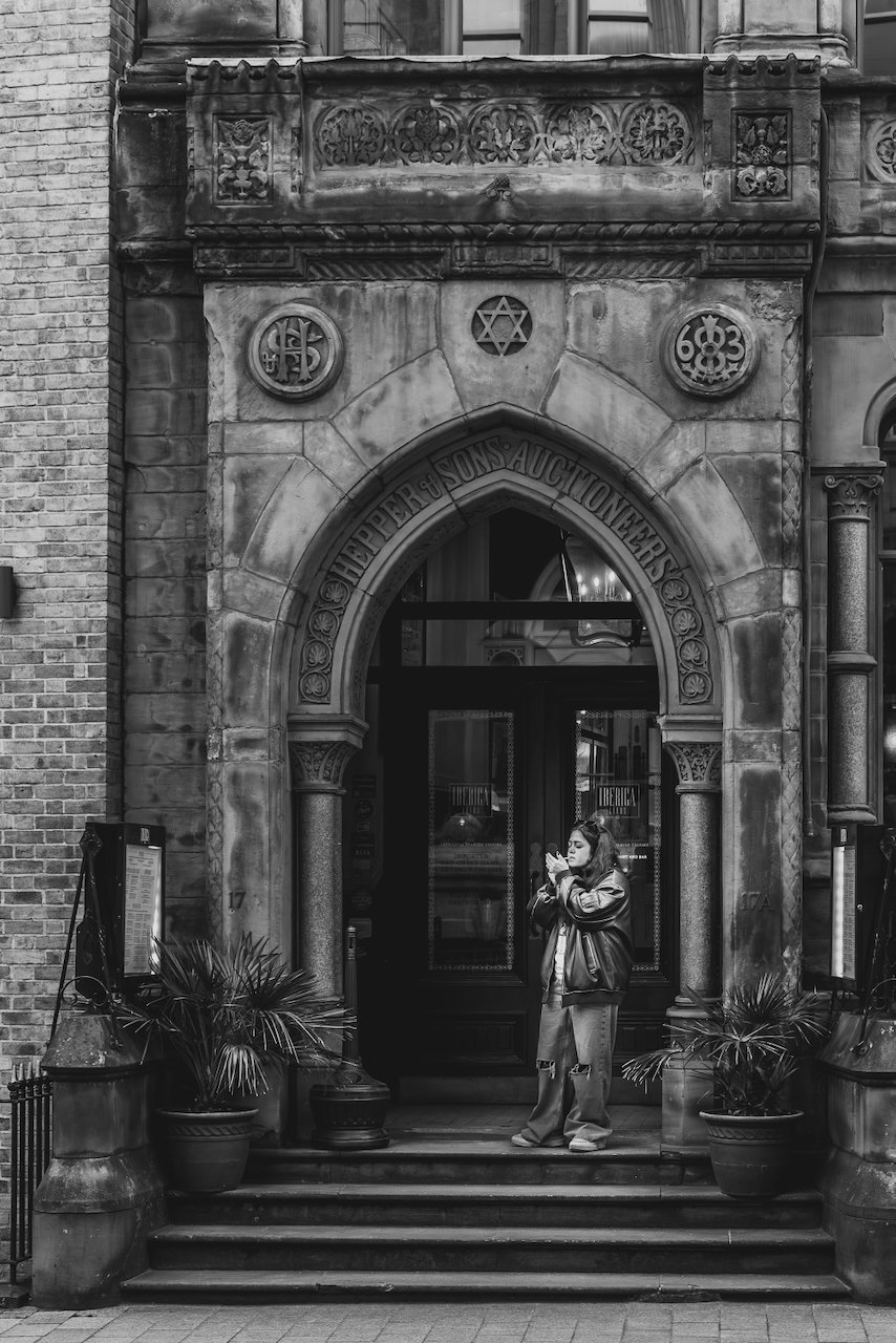 Having a smoke Leeds