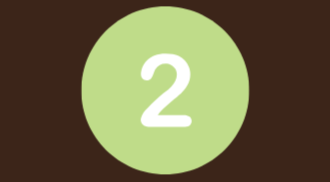Groene cirkel met wit cijfer 2
