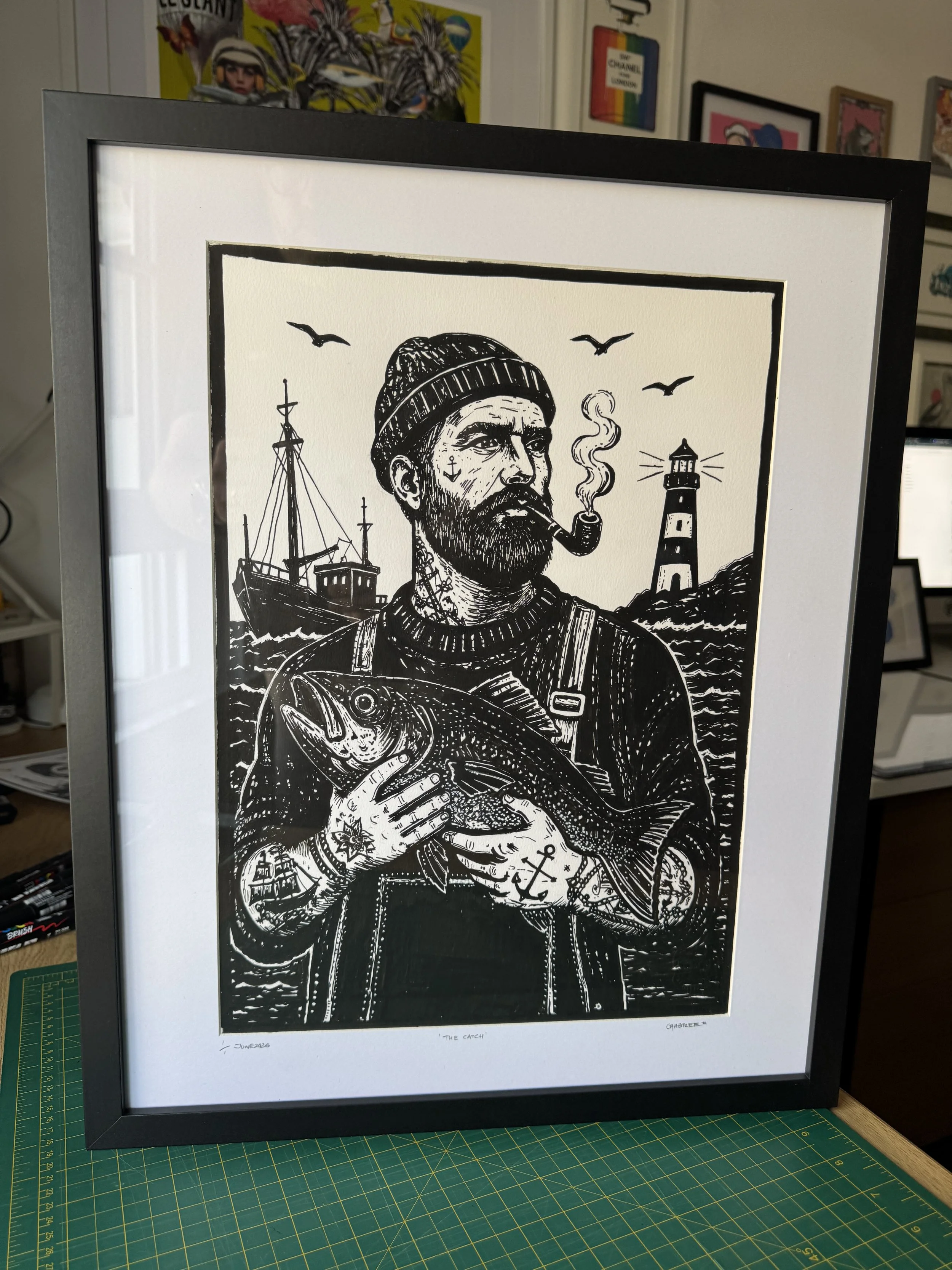 Sailor limited edition art print by Paul Crabtree