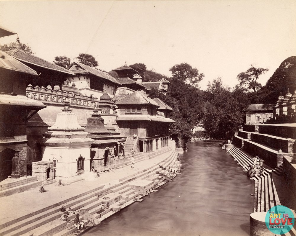 Funeral Ghats at Pashupatinath Temple 1894