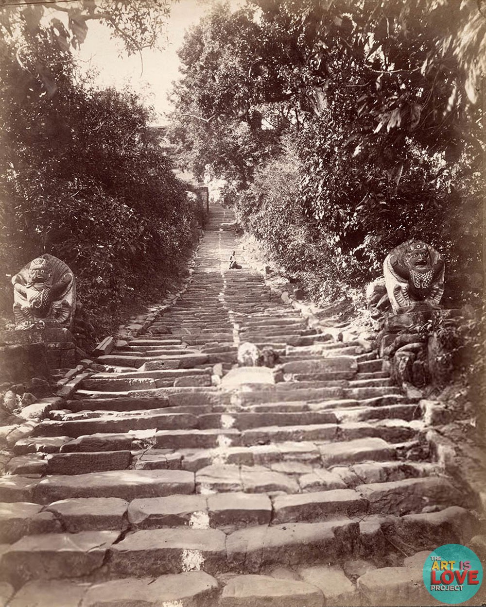 The steps to Swayambunath 1894