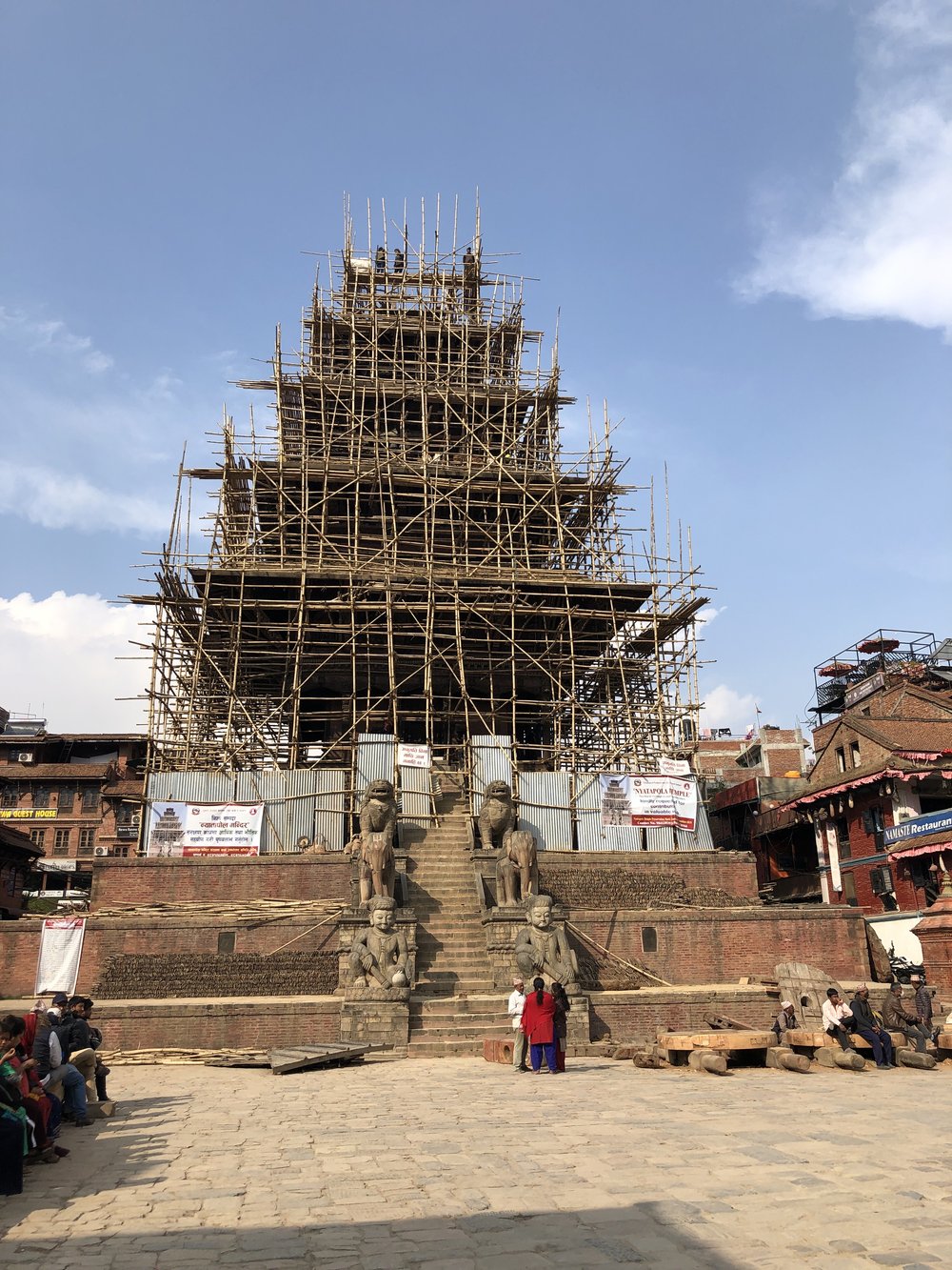 Nyatapola Temple Bhaktapur 2020, Reconstruction after the 2015 earthquake