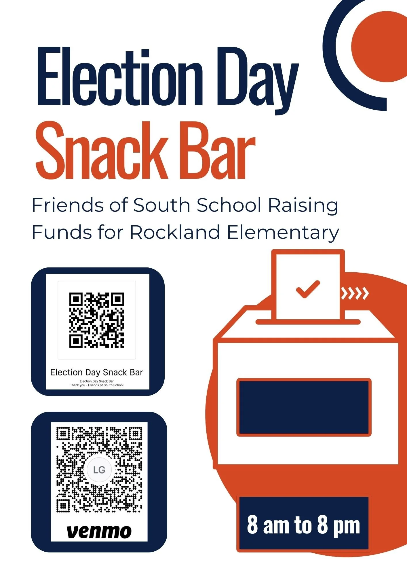 Election DAY FOOD AND SNACK SALE